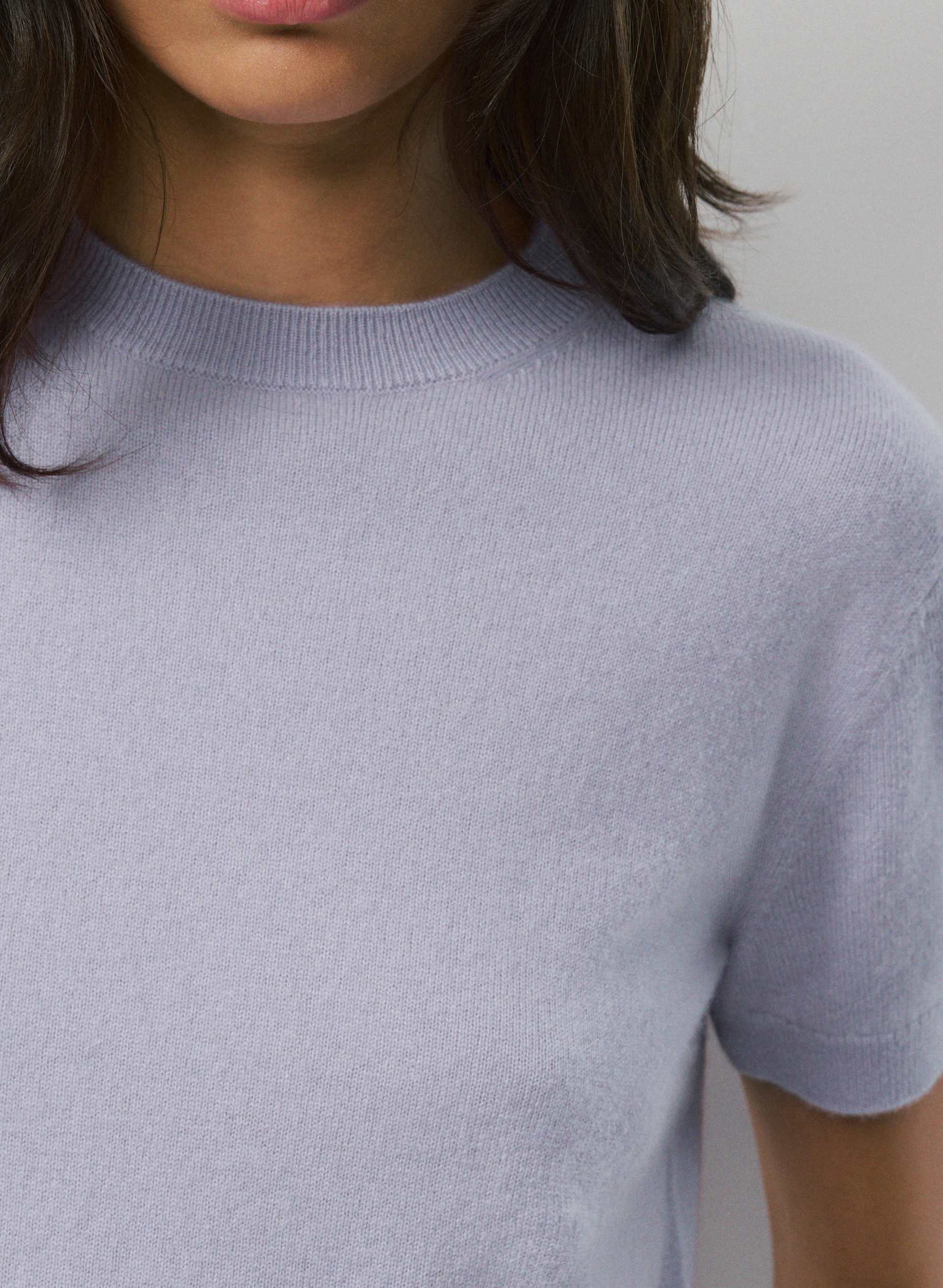 BARE CASHMERE BLOOR SHORTSLEEVE SWEATER | Aritzia