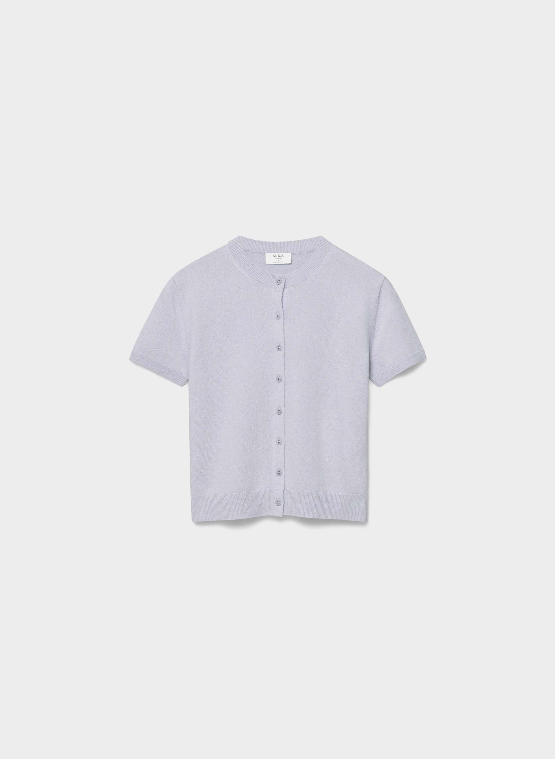 BARE CASHMERE NOTEWORTHY SHORTSLEEVE CARDIGAN | Aritzia