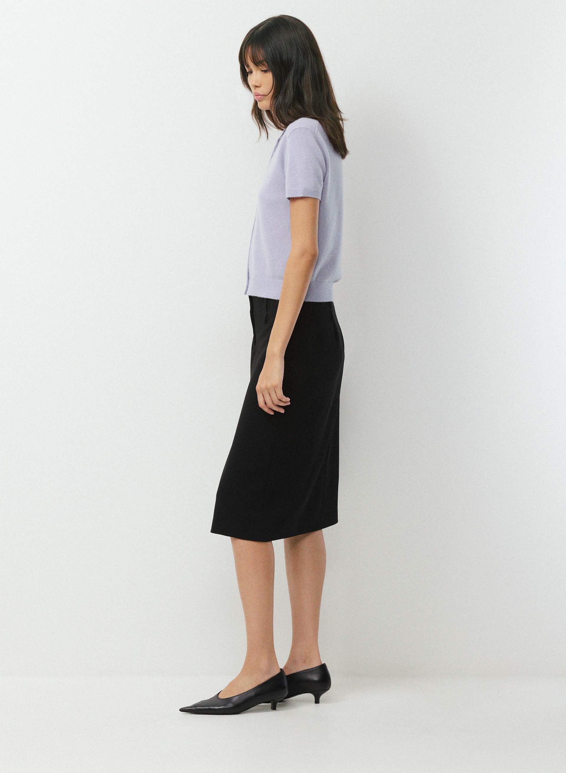BARE CASHMERE NOTEWORTHY SHORTSLEEVE CARDIGAN | Aritzia