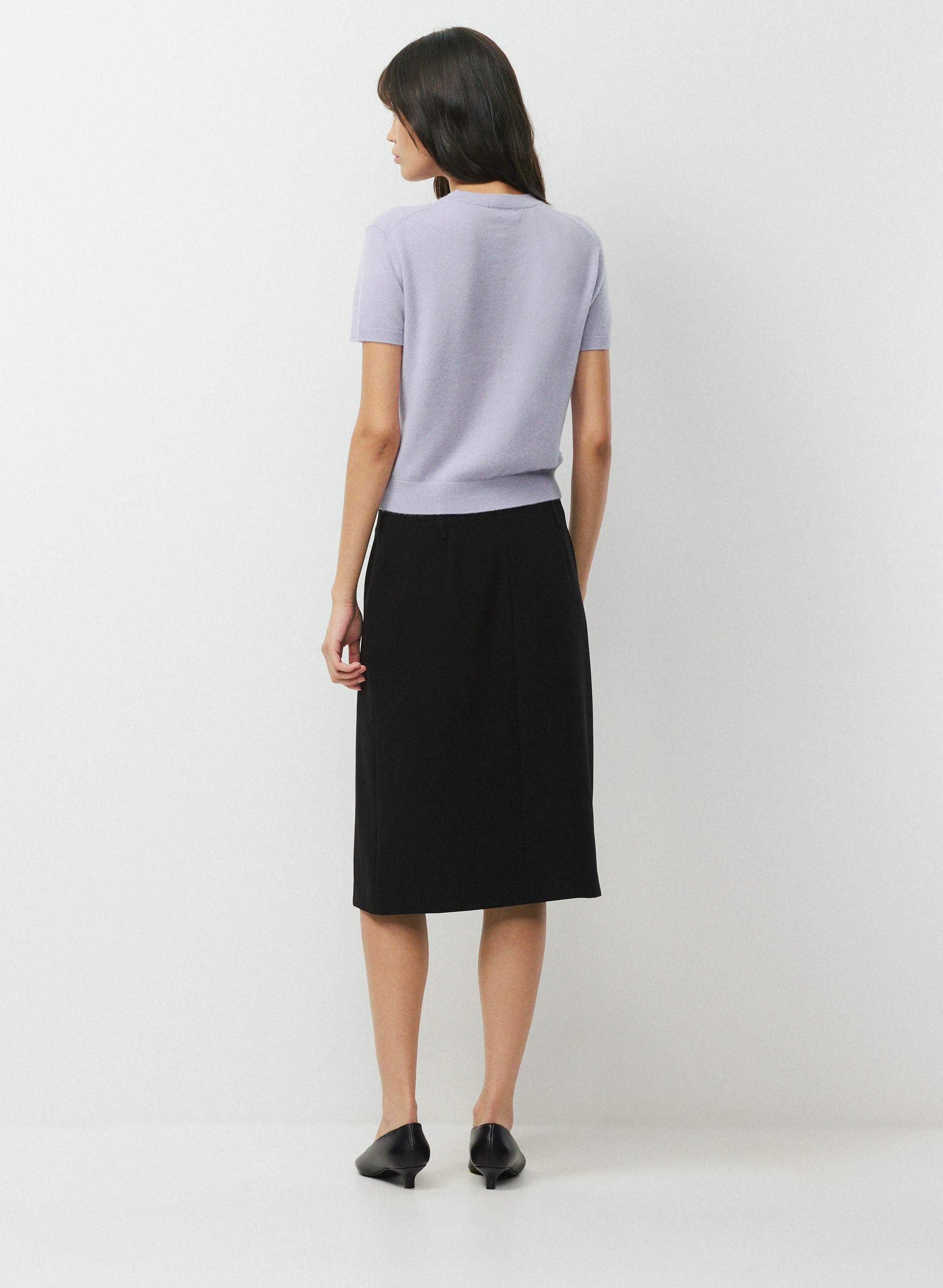BARE CASHMERE NOTEWORTHY SHORTSLEEVE CARDIGAN | Aritzia