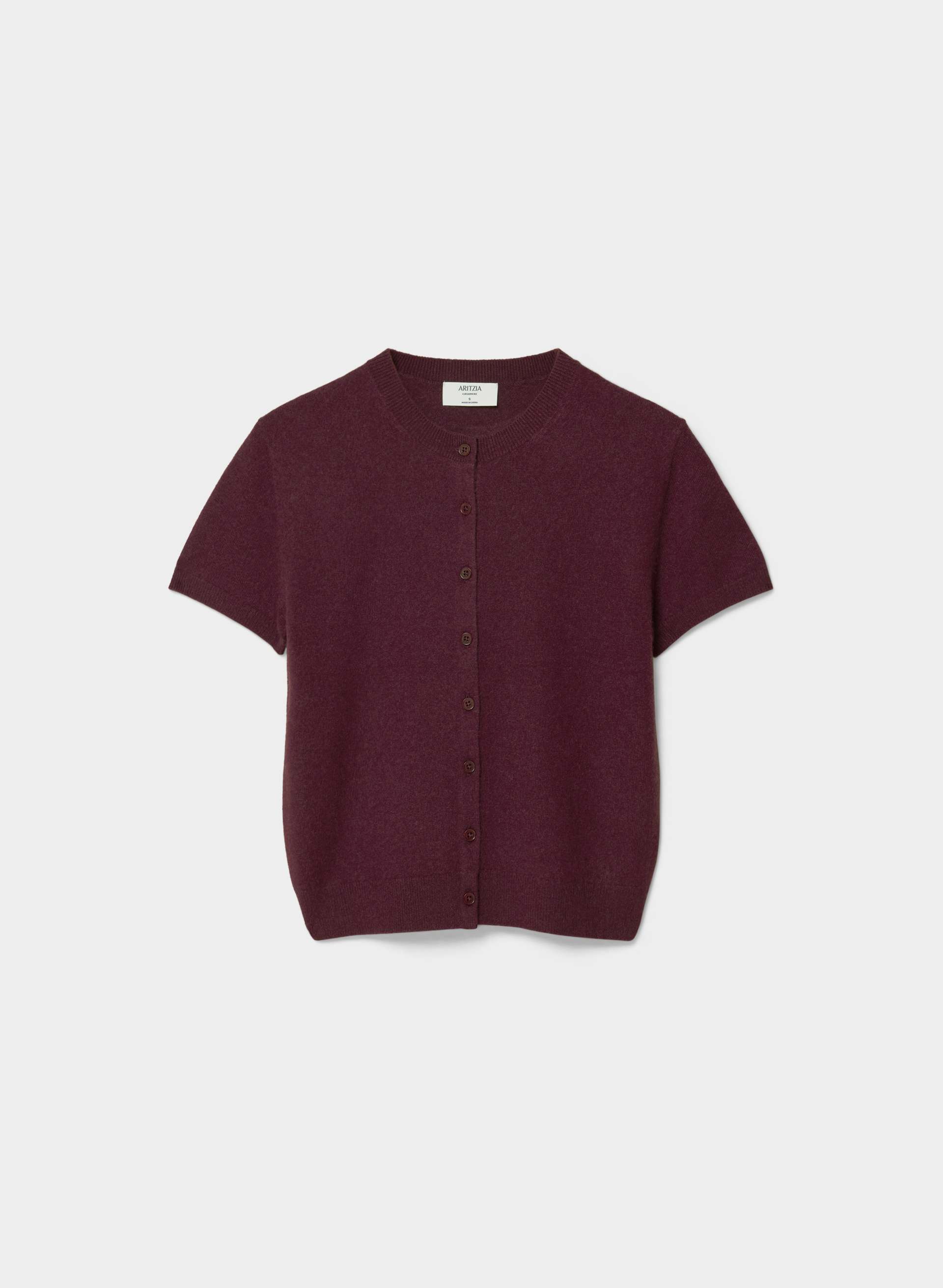 BARE CASHMERE NOTEWORTHY SHORTSLEEVE CARDIGAN | Aritzia