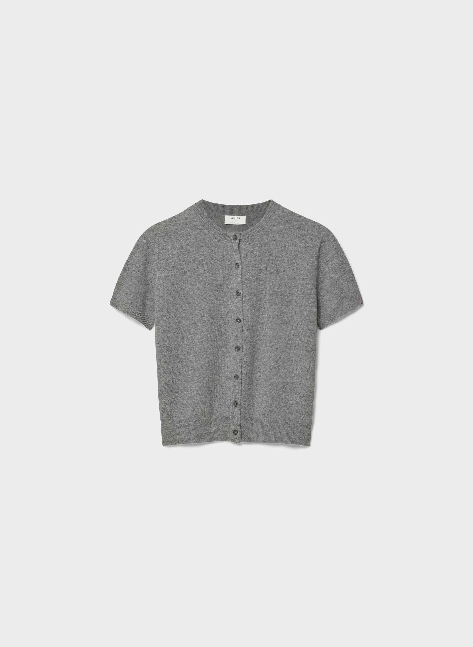 BARE CASHMERE NOTEWORTHY SHORTSLEEVE CARDIGAN | Aritzia