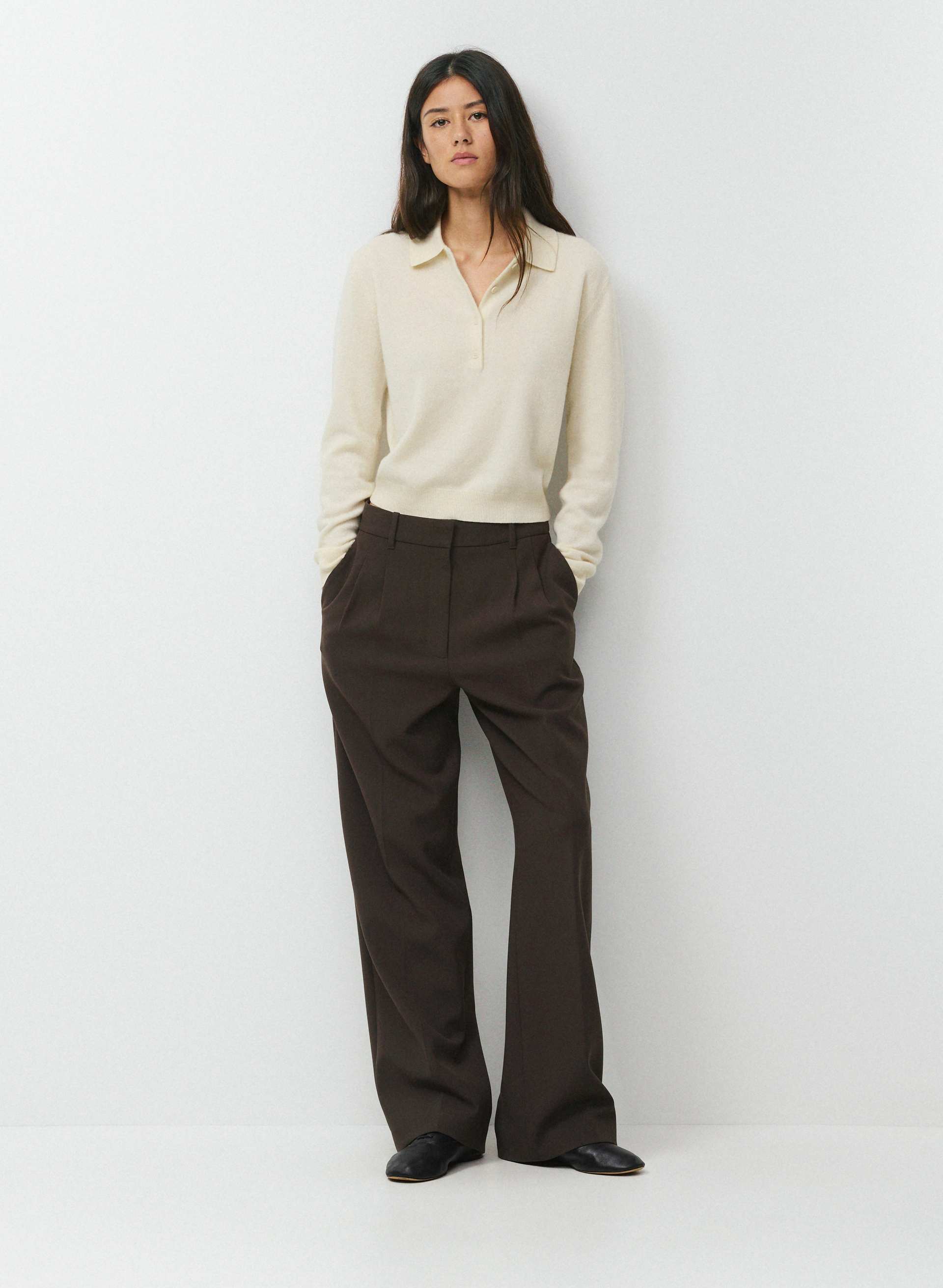 BARE CASHMERE CELLINI SWEATER - Lightweight 100% cashmere polo sweater. 