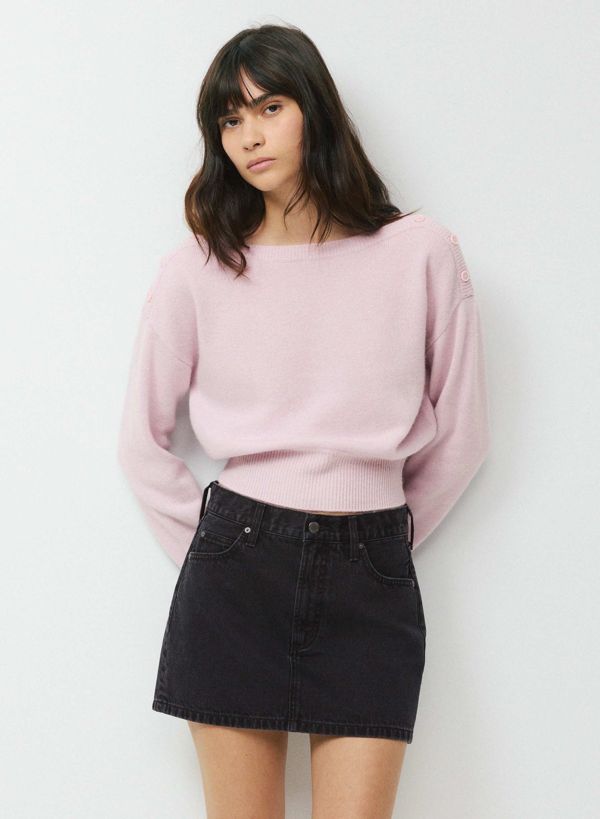 ESSENTIAL WOOL CASHMERE GABLE SWEATER | Aritzia