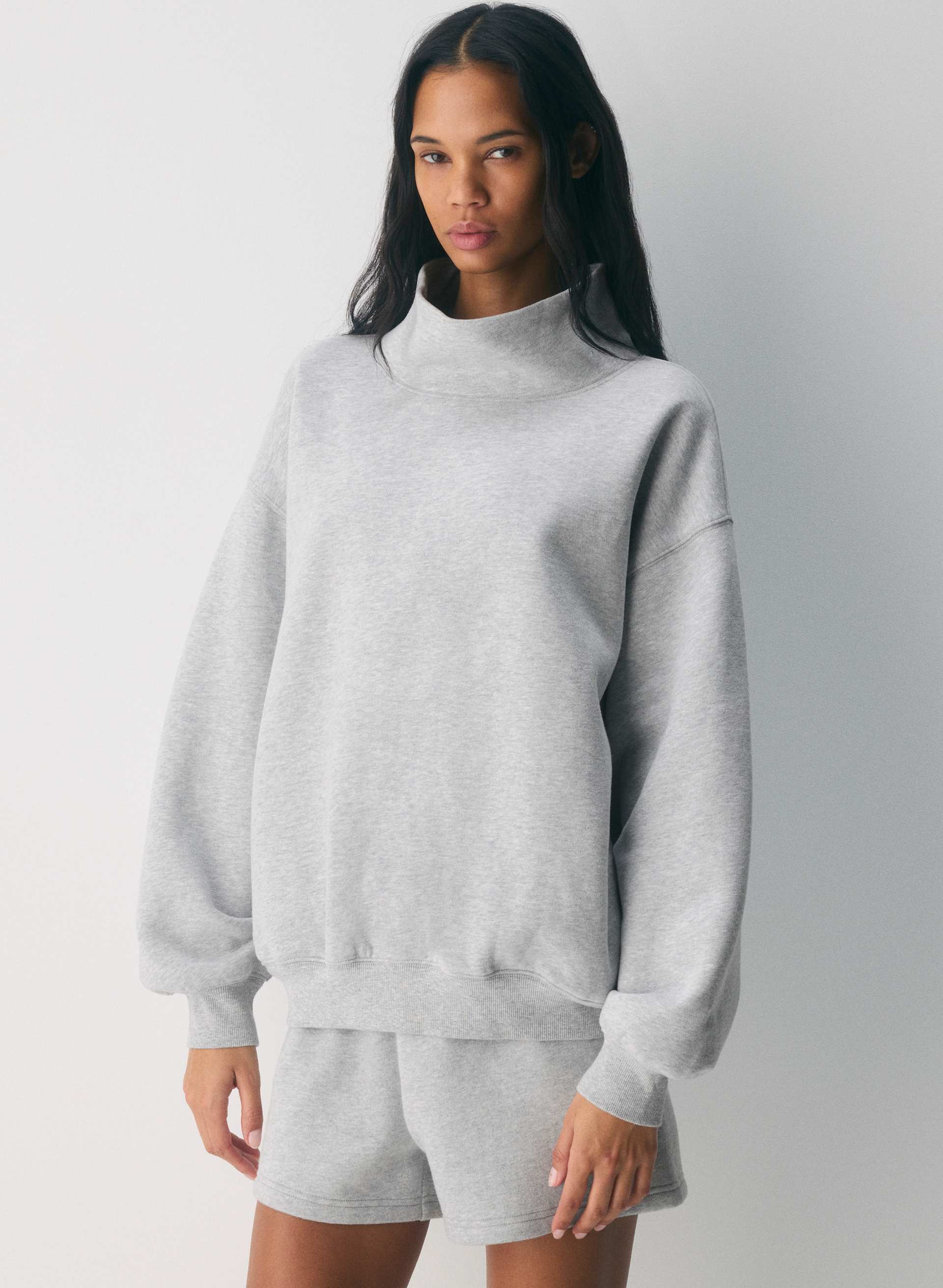 COZY SWEATFLEECE MEGA FUNNEL NECK | Aritzia