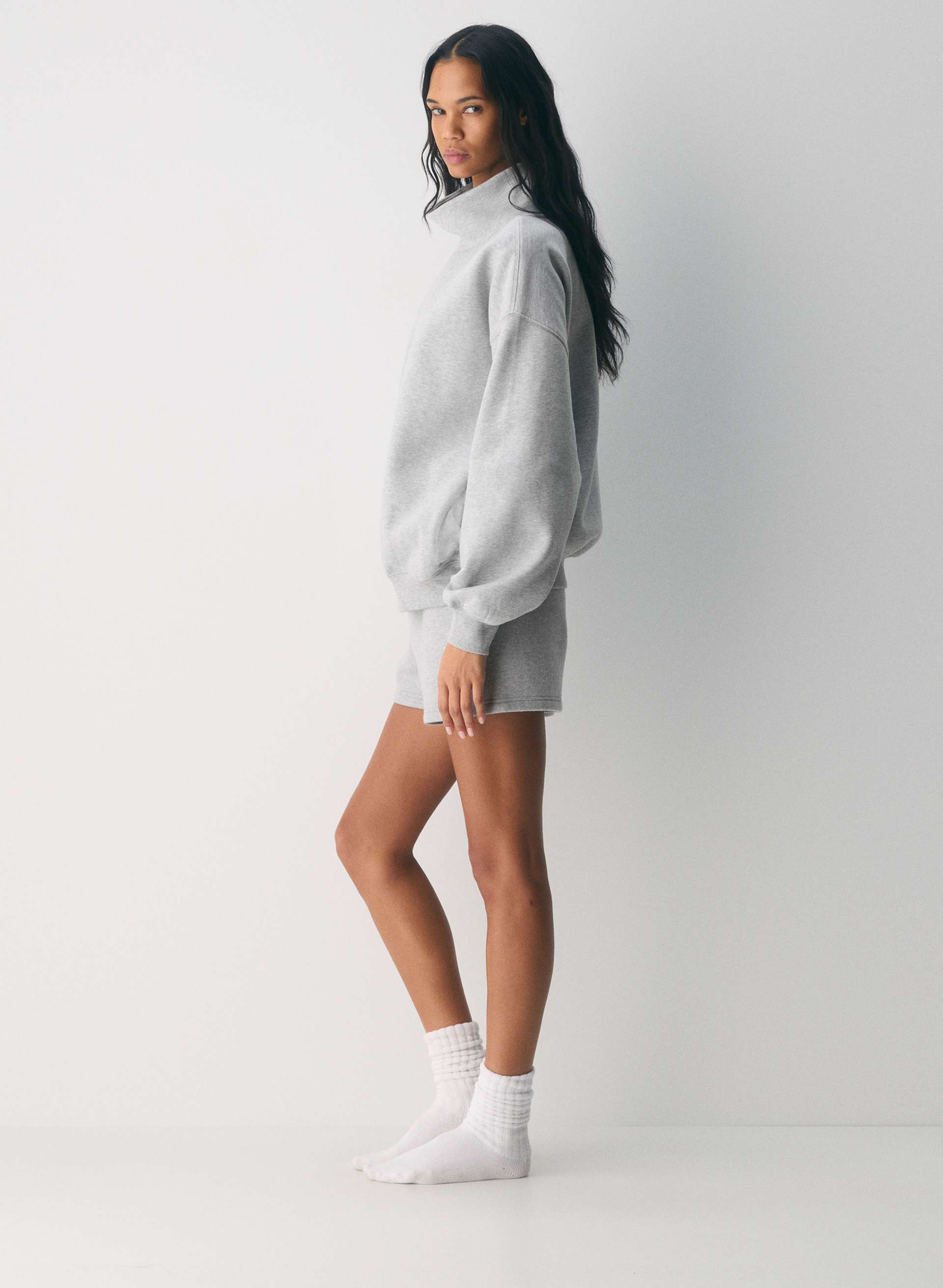 COZY SWEATFLEECE MEGA FUNNEL NECK | Aritzia