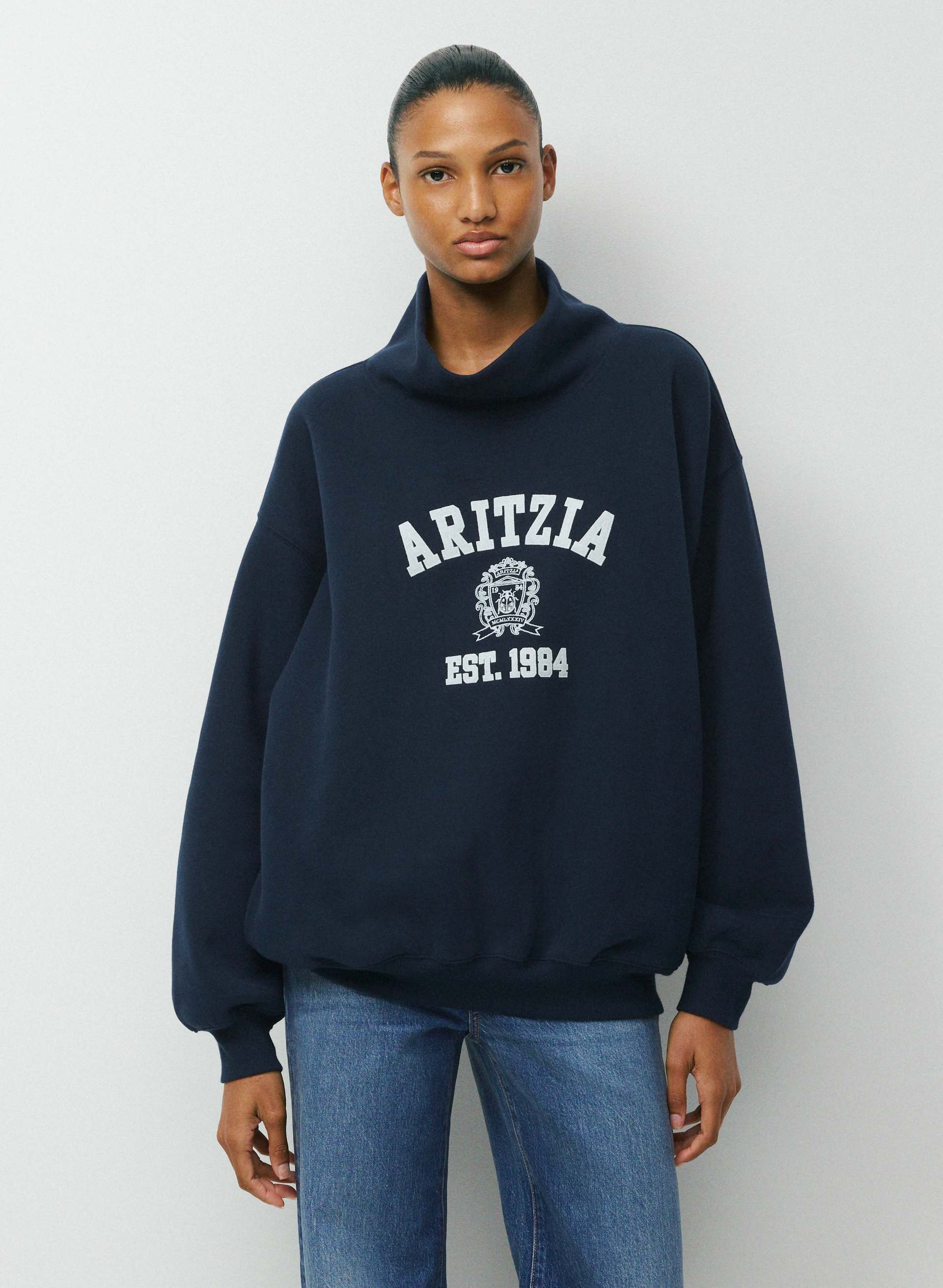 COZY SWEATFLEECE MEGA FUNNEL NECK | Aritzia