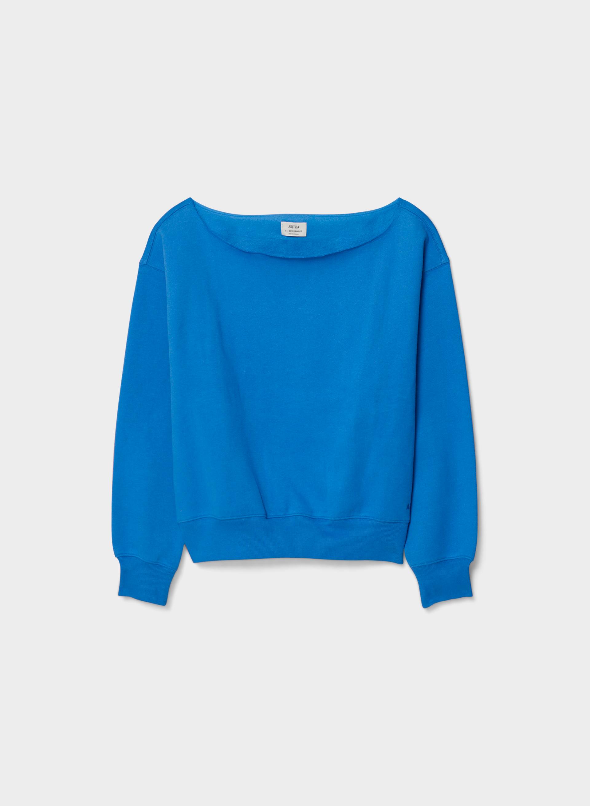 COZY SWEATFLEECE BF OFF-SHOULDER SWEATSHIRT | Aritzia