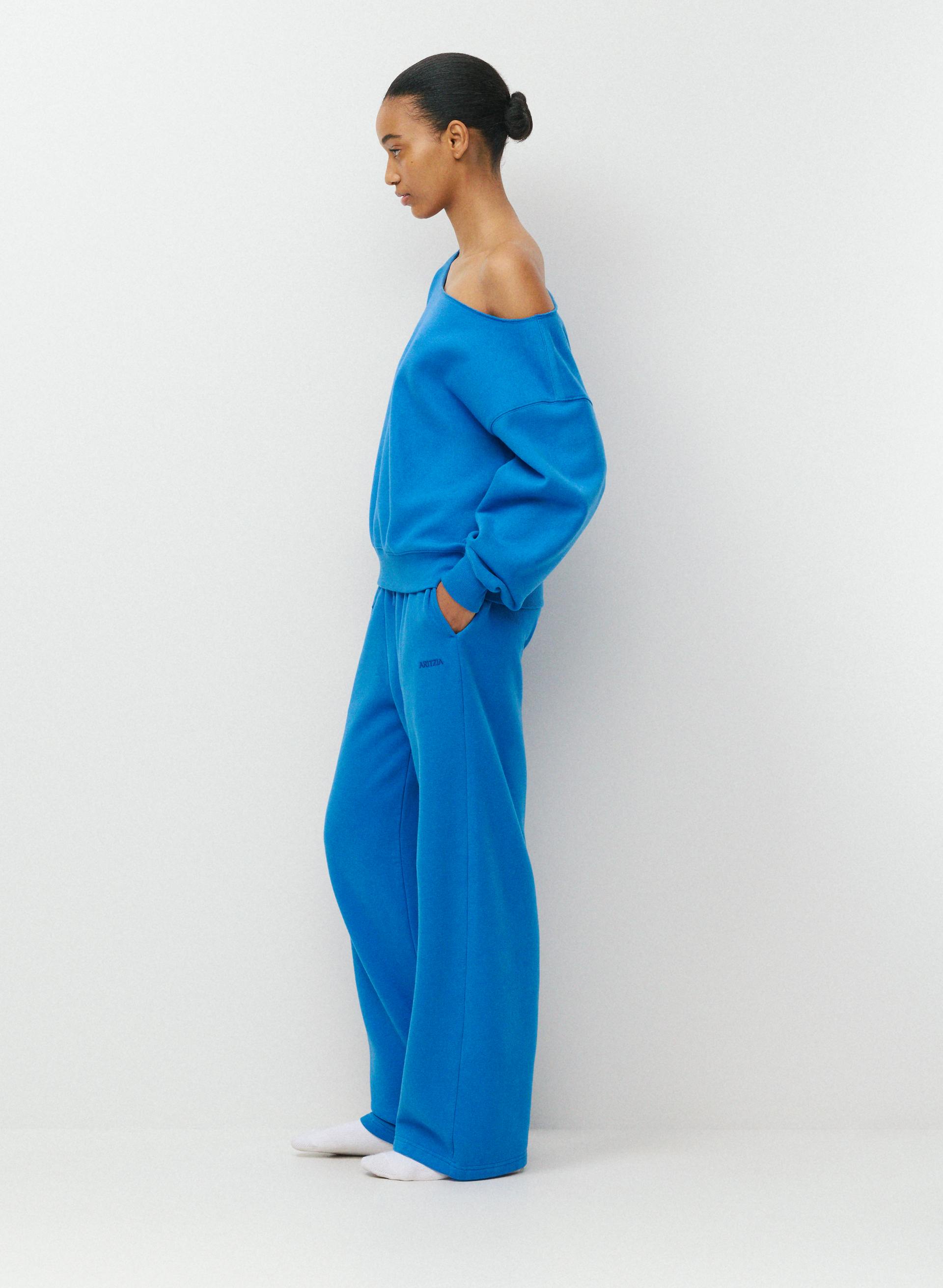 COZY SWEATFLEECE BF OFF-SHOULDER SWEATSHIRT | Aritzia