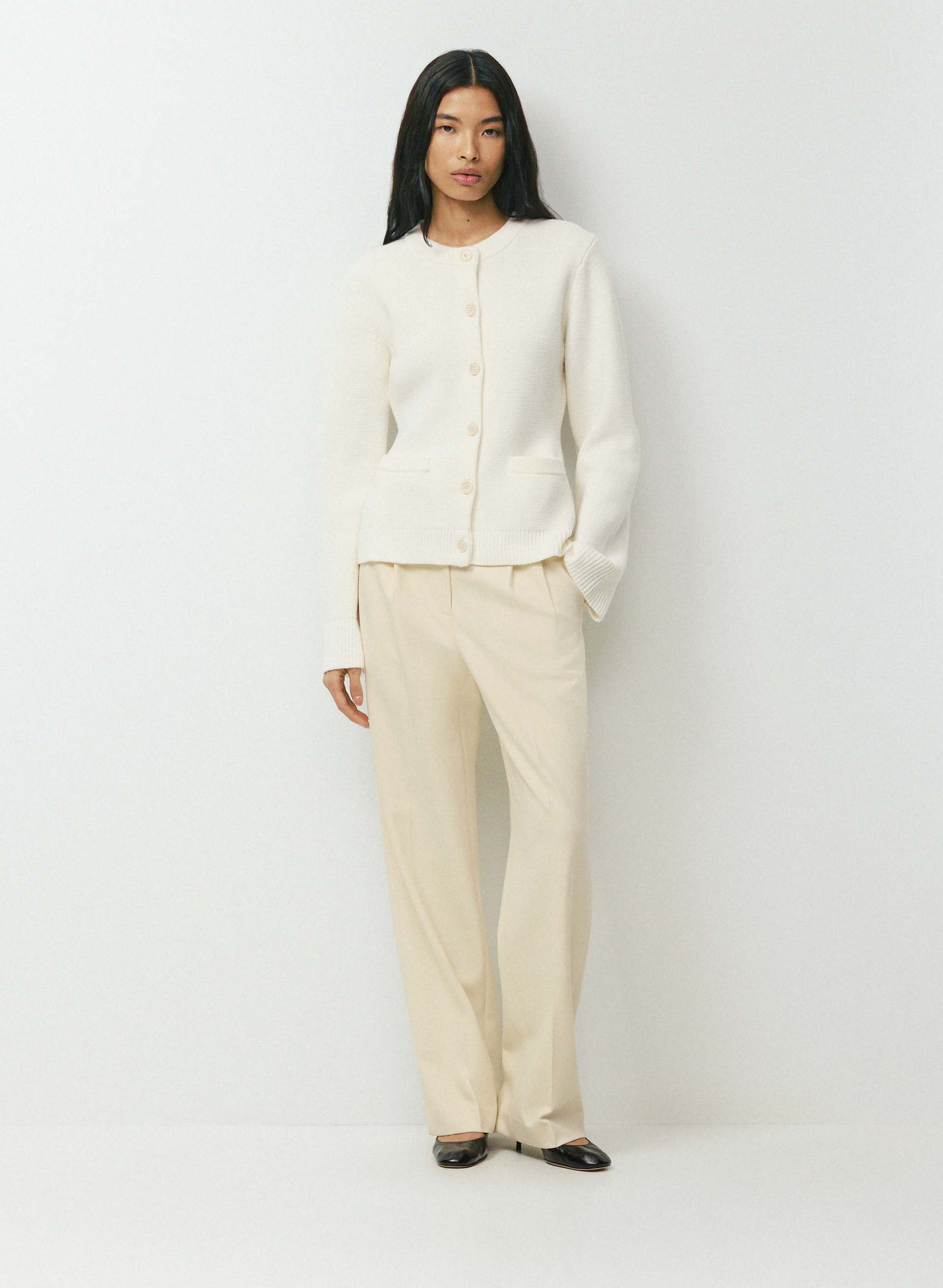 MERAKI MERINO WOOL CARDIGAN - Extra-fine merino wool hourglass cardigan. 