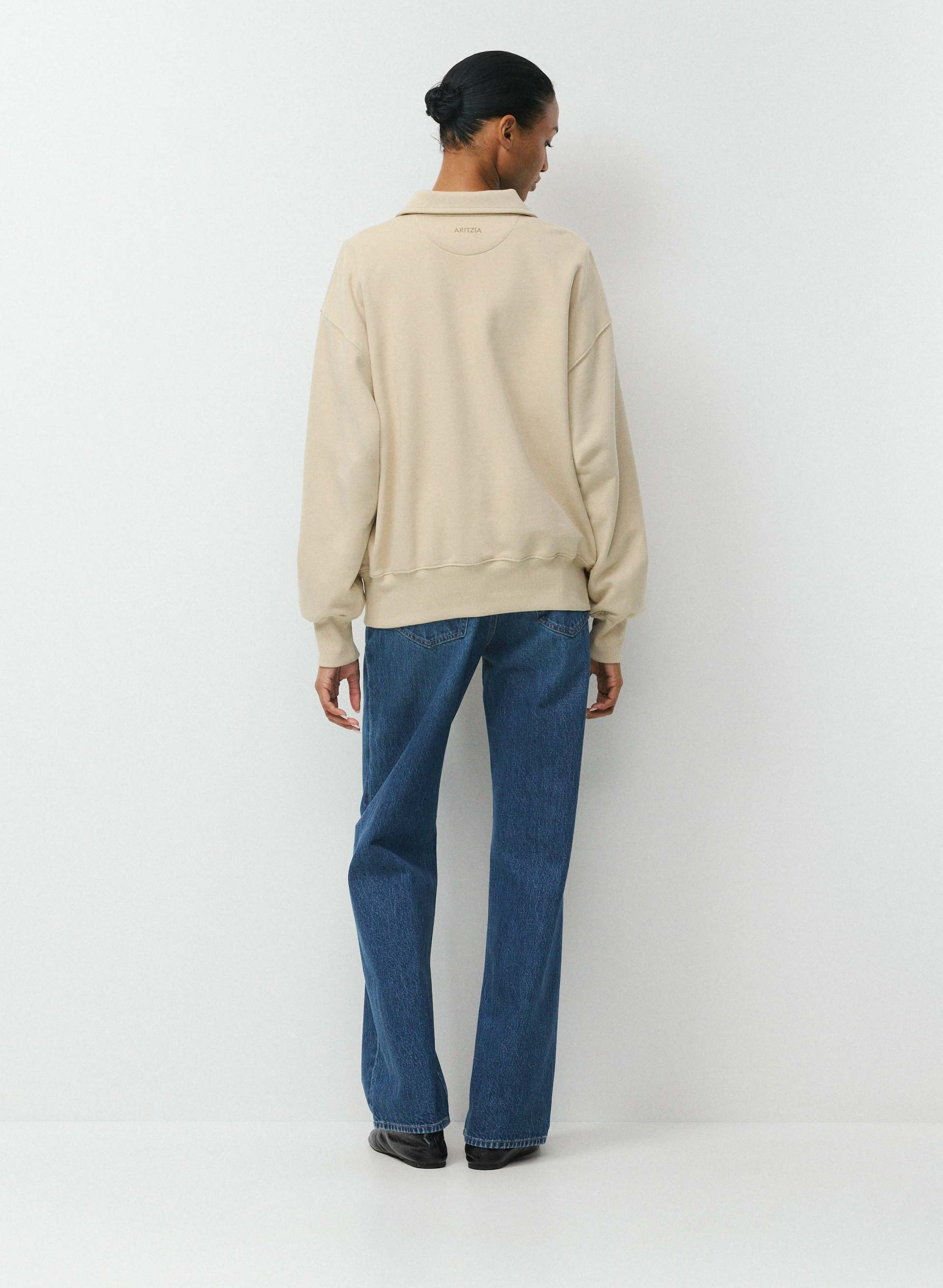 TERRY SWEATFLEECE MEGA POLO SWEATSHIRT | Aritzia