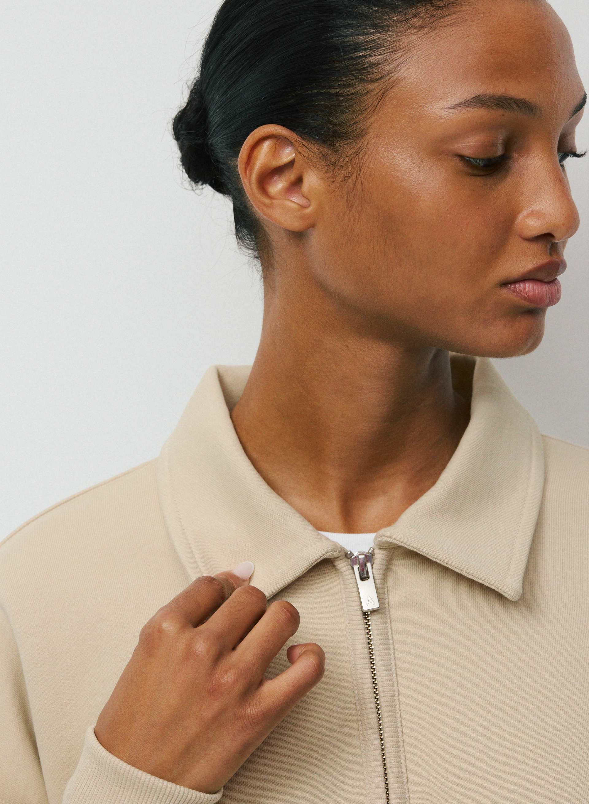 TERRY SWEATFLEECE MEGA POLO SWEATSHIRT | Aritzia