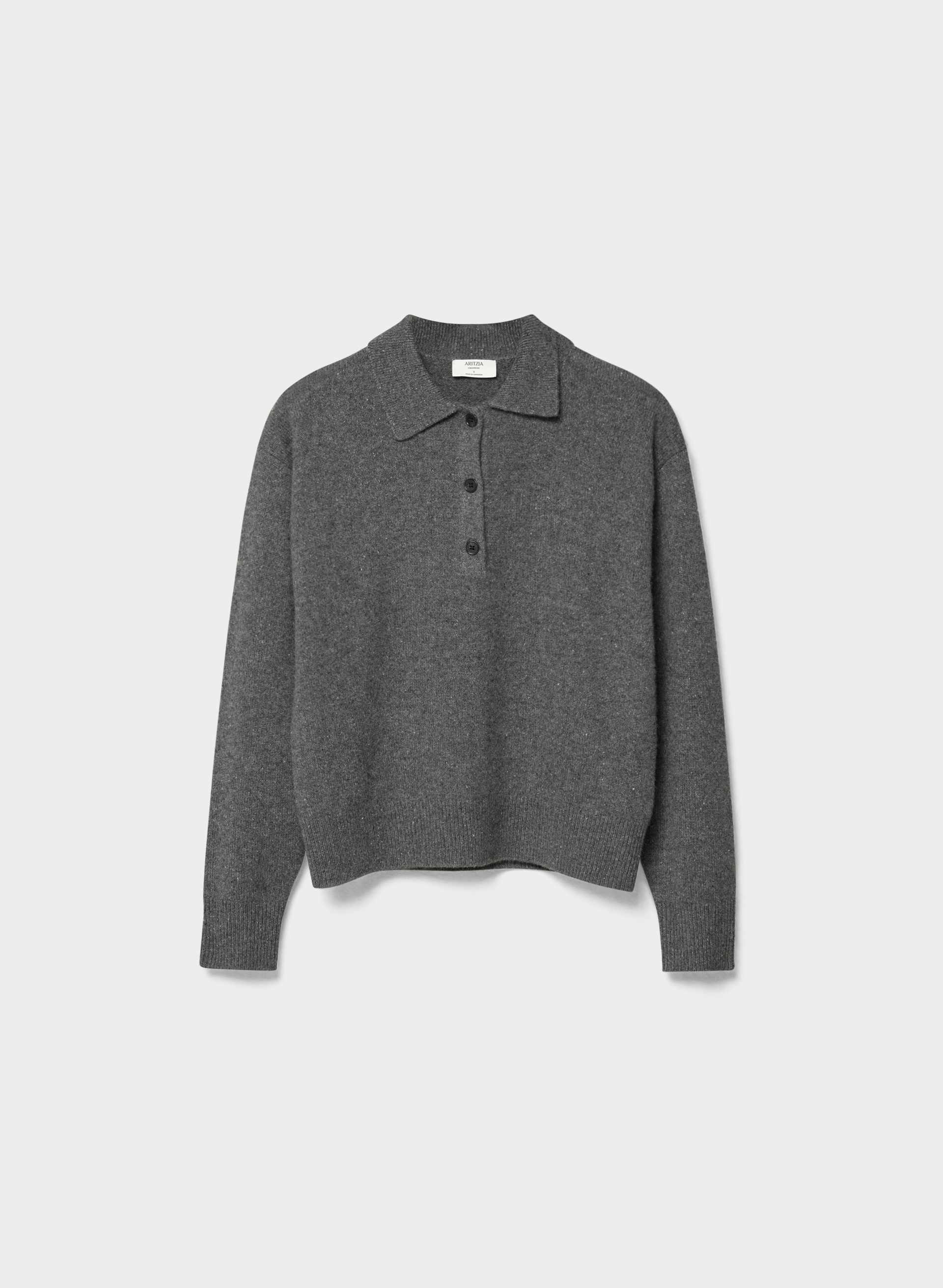 ESSENTIAL CASHMERE MUSEO POLO SWEATER | Aritzia