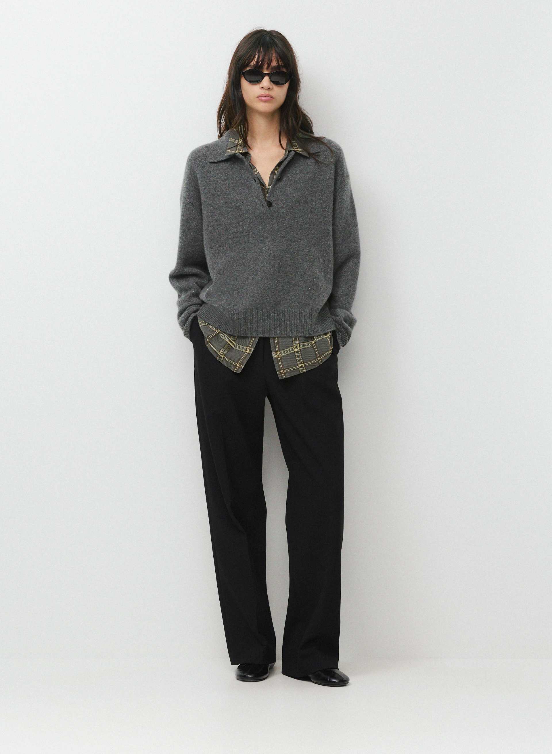 ESSENTIAL CASHMERE MUSEO POLO SWEATER | Aritzia