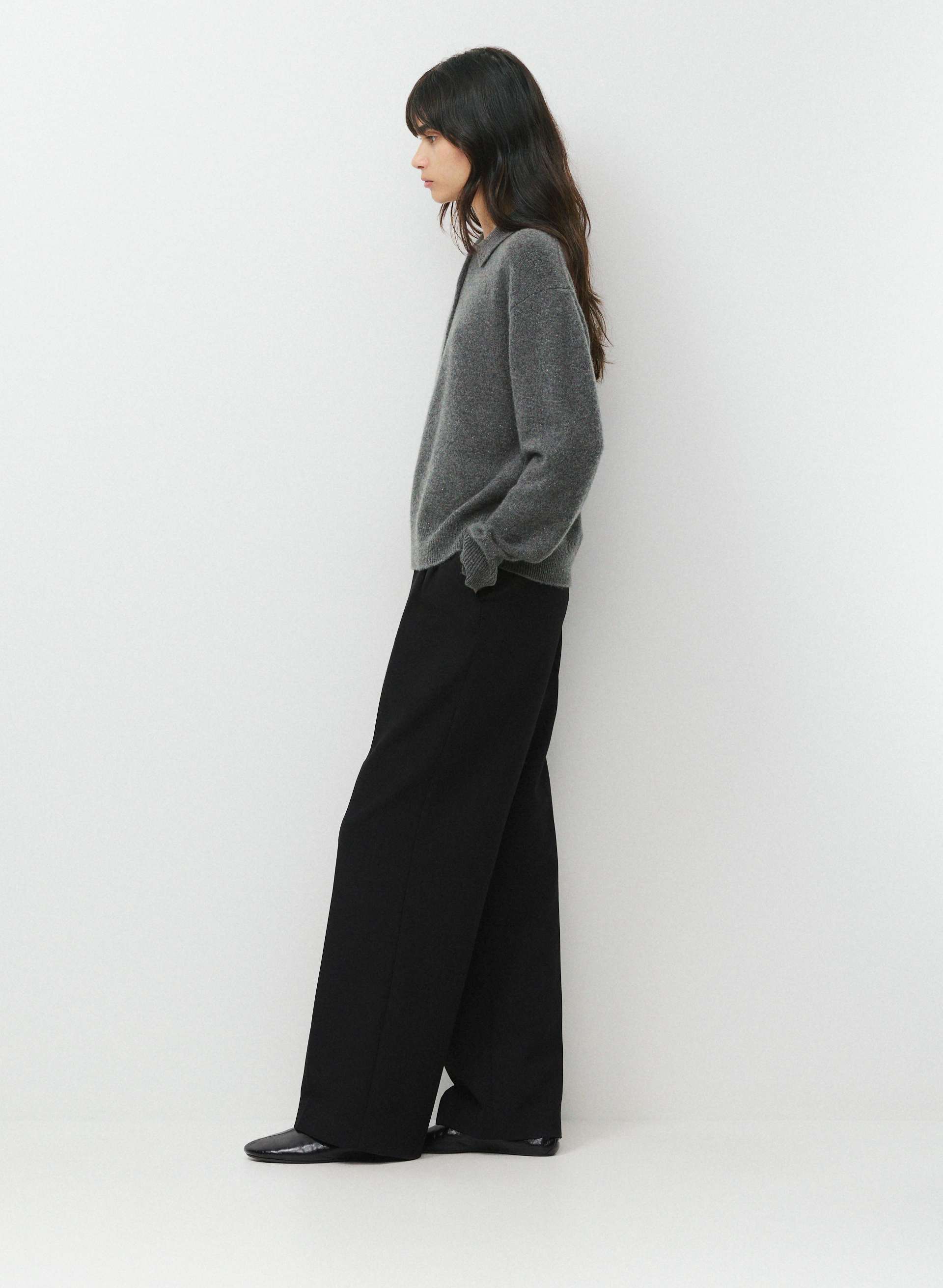 ESSENTIAL CASHMERE MUSEO POLO SWEATER | Aritzia