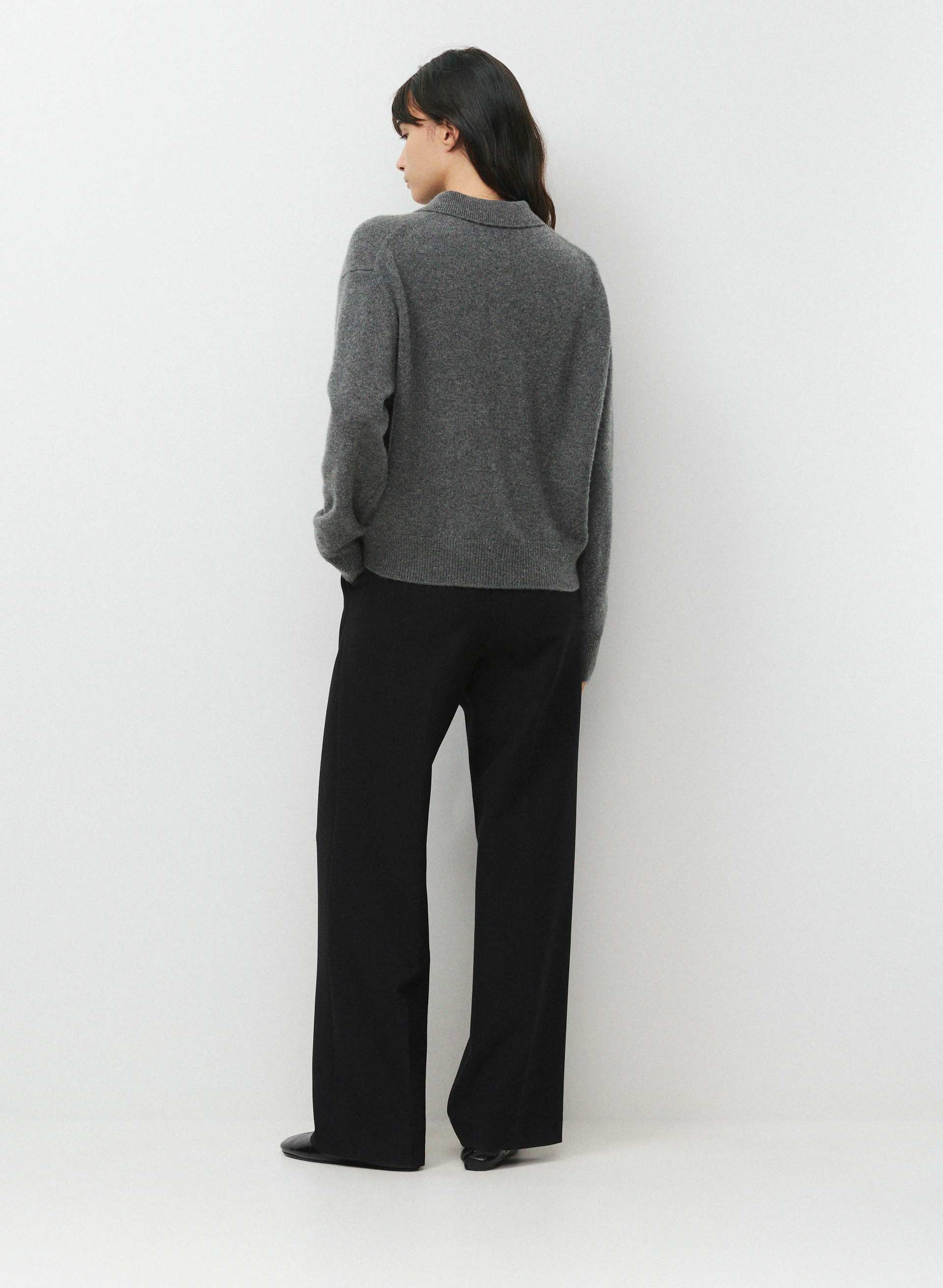 ESSENTIAL CASHMERE MUSEO POLO SWEATER | Aritzia