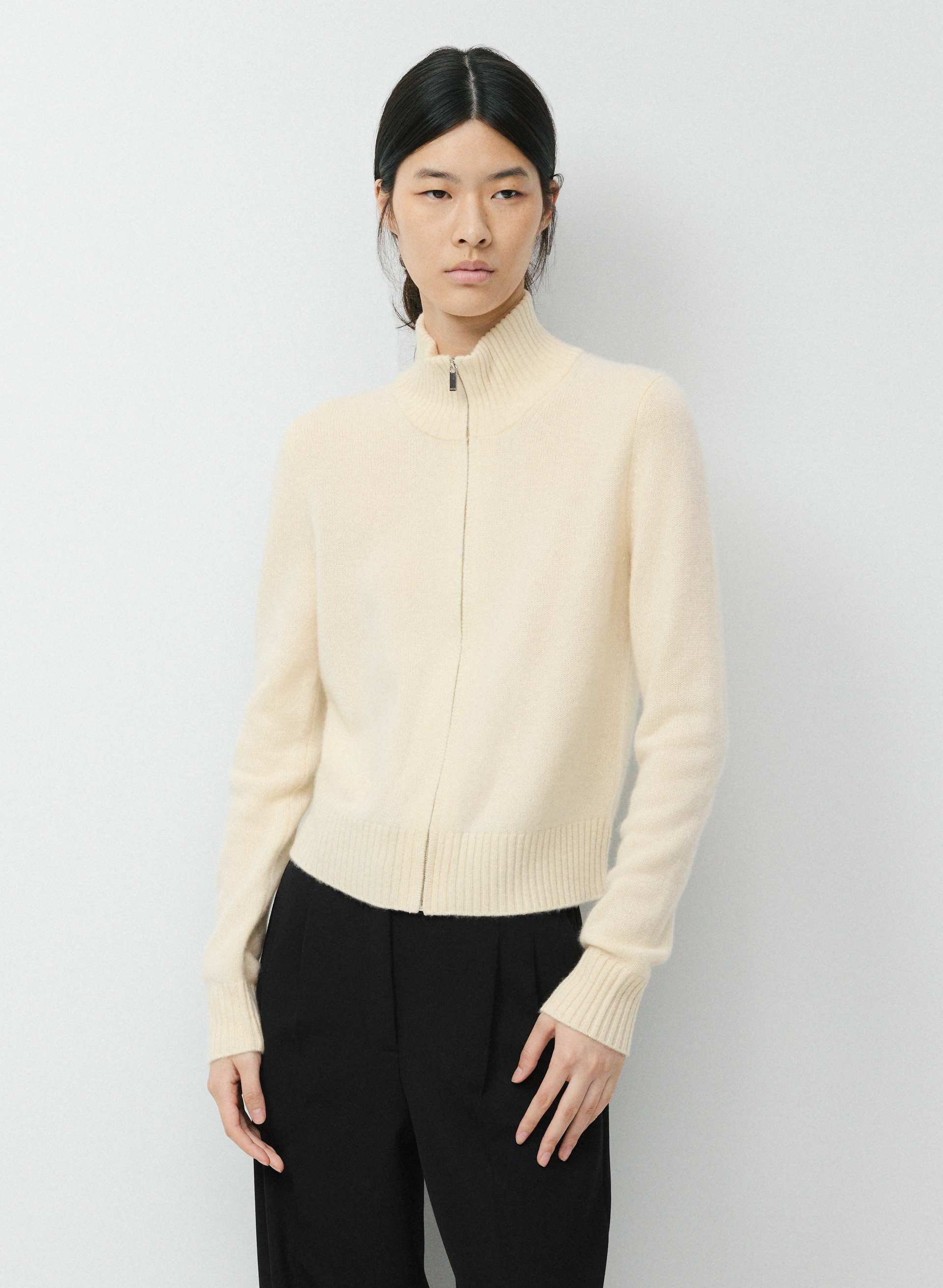 ESSENTIAL CASHMERE CATALOGUE ZIP-UP | Aritzia