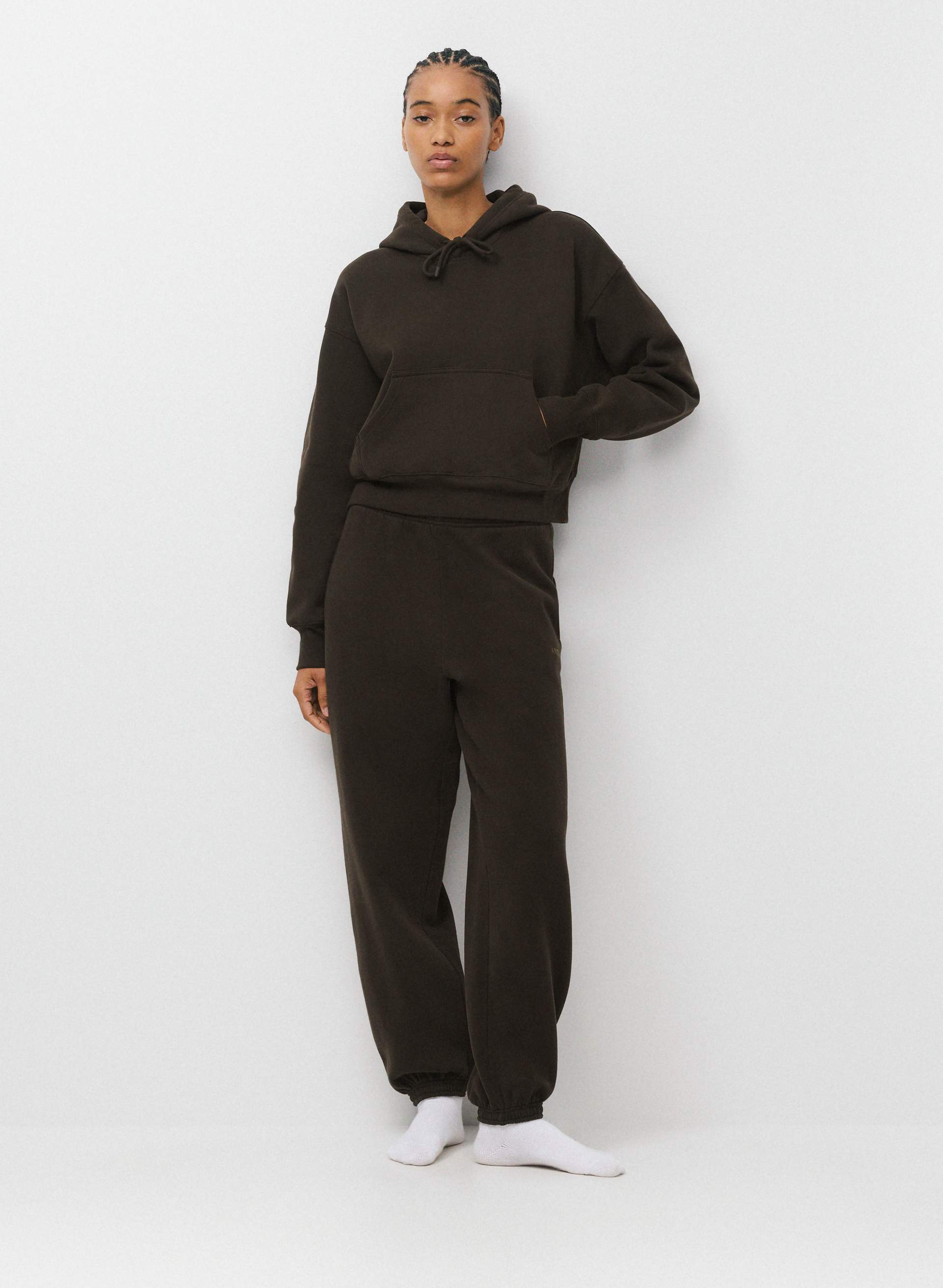 COZY SWEATFLEECE BOYFRIEND BOXY HOODIE - Boxy-fit fleece hoodie. 