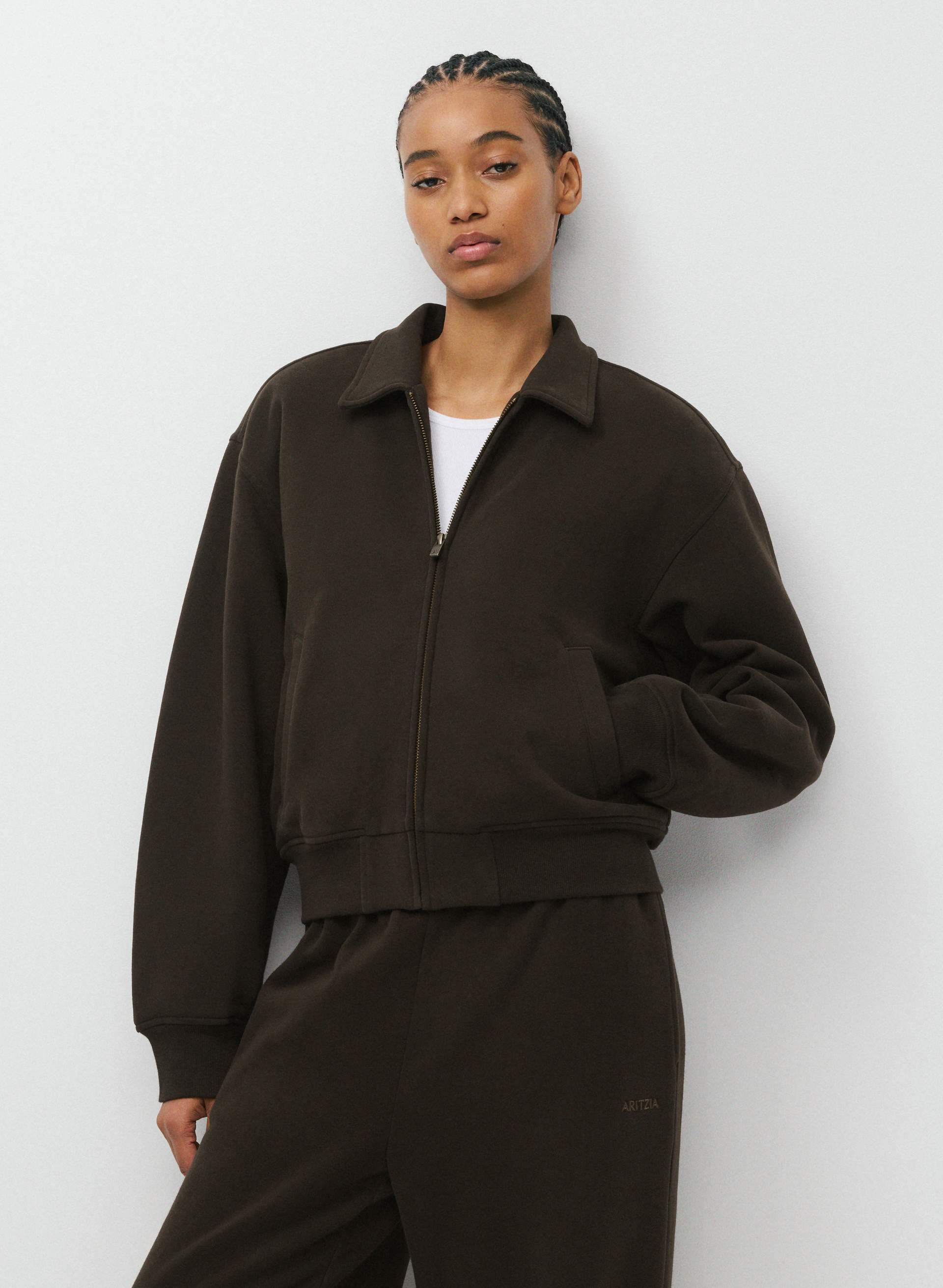 Cozy Sweatfleece Boyfriend Blouson Jacket | Aritzia US