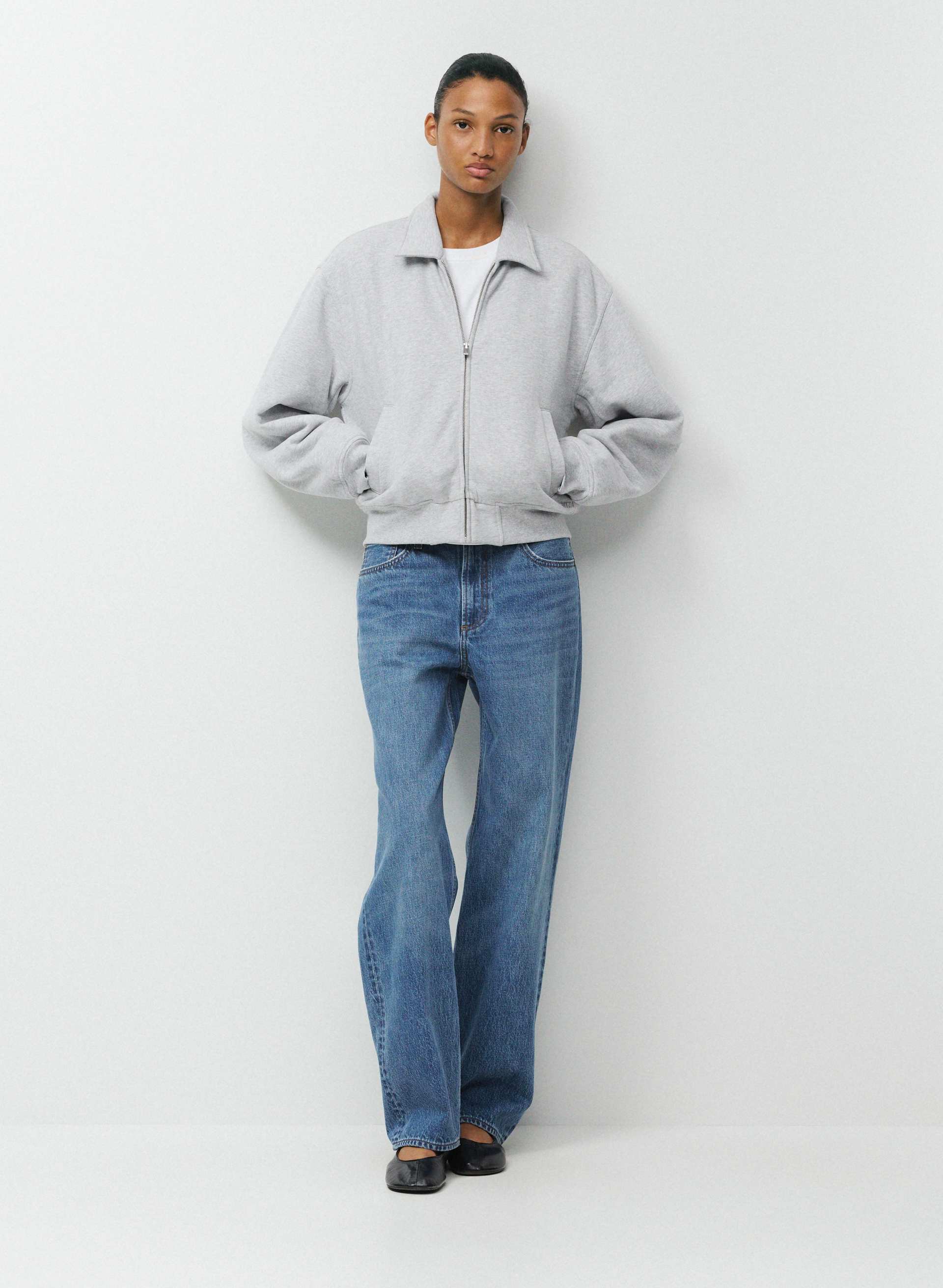 COZY SWEATFLEECE BOYFRIEND BLOUSON JACKET | Aritzia
