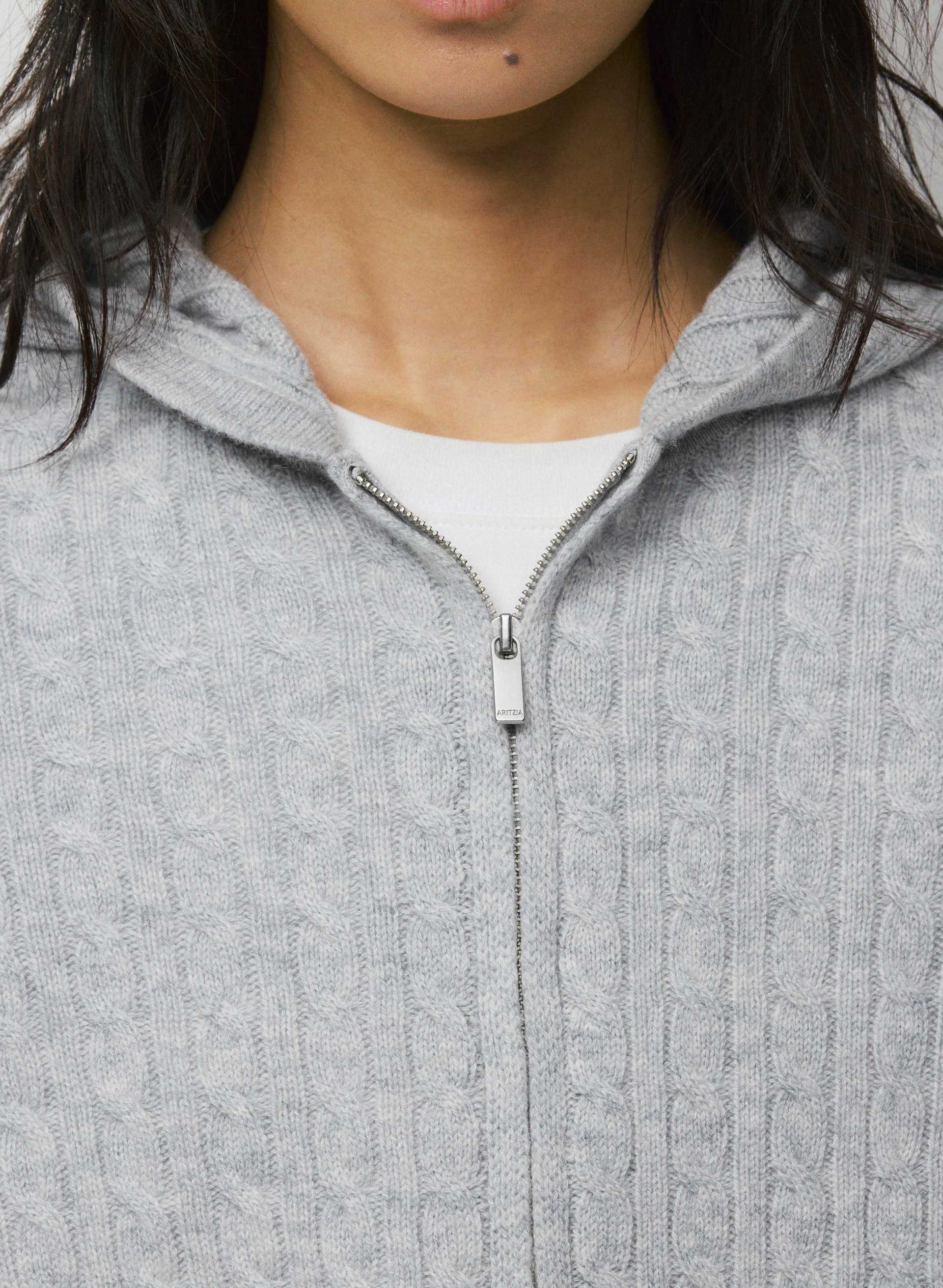 WOOL CASHMERE IDYLLIC ZIP HOODIE | Aritzia