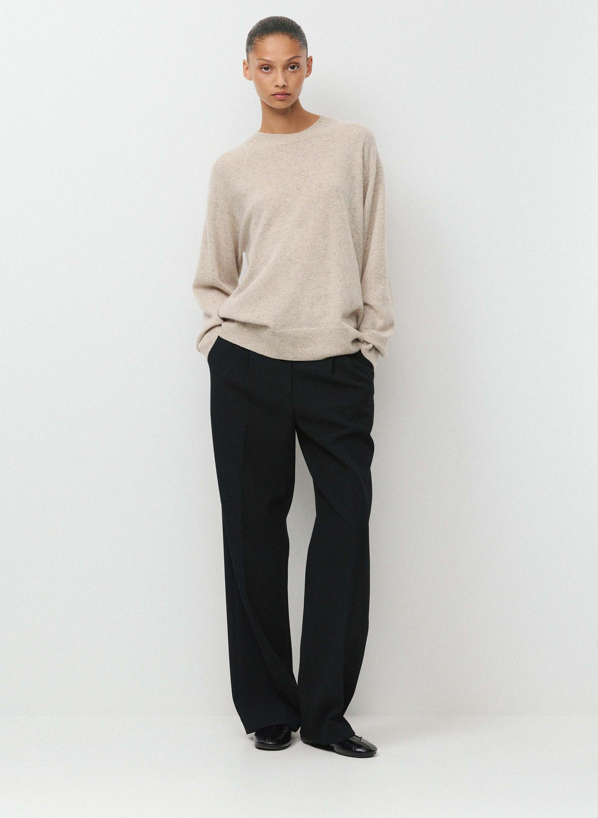 BARE CASHMERE METICULOUS SWEATER - Lightweight 100% cashmere relaxed crewneck sweater. 