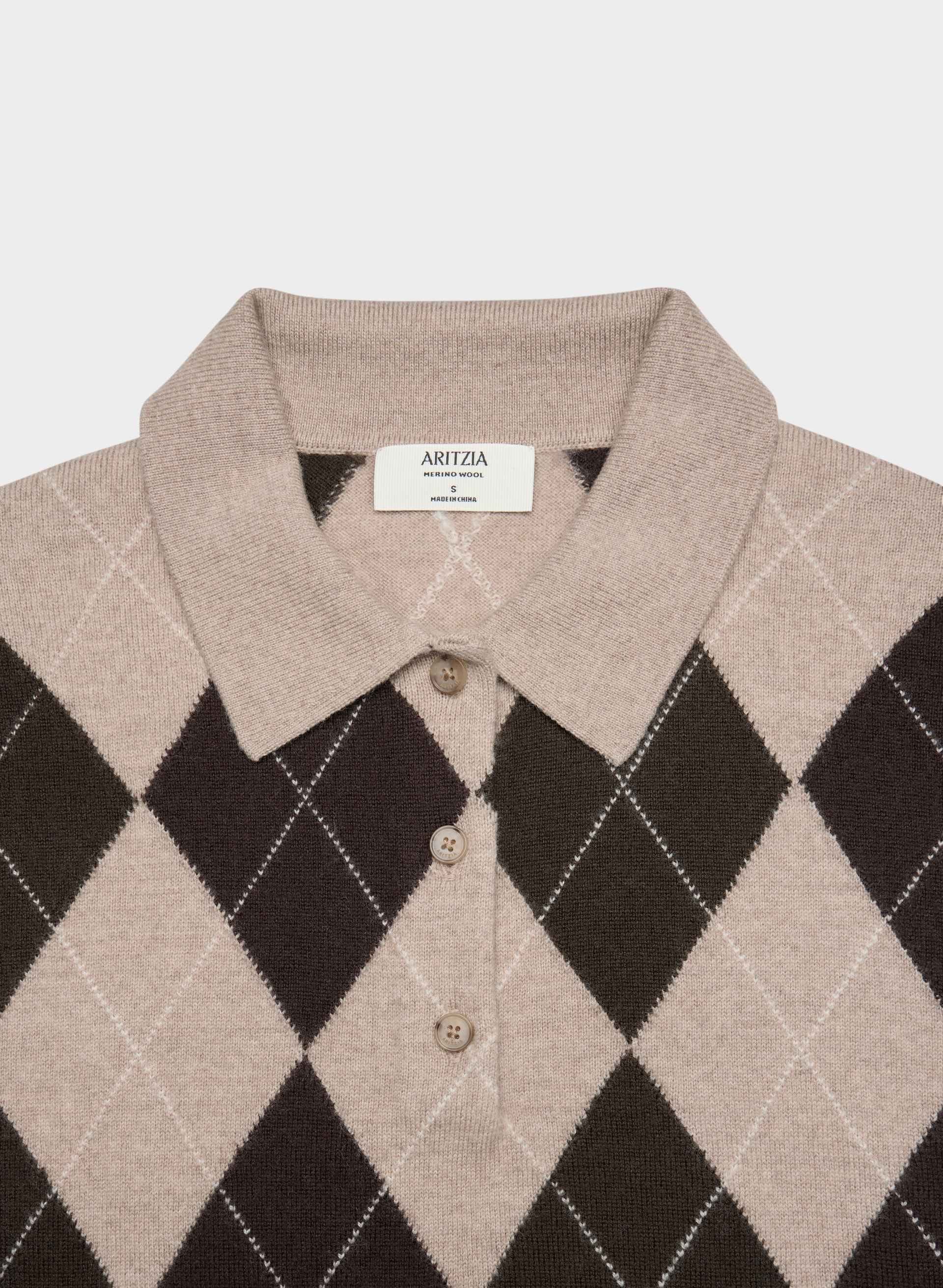 BARE MERINO WOOL ASPECT POLO SWEATER | Aritzia