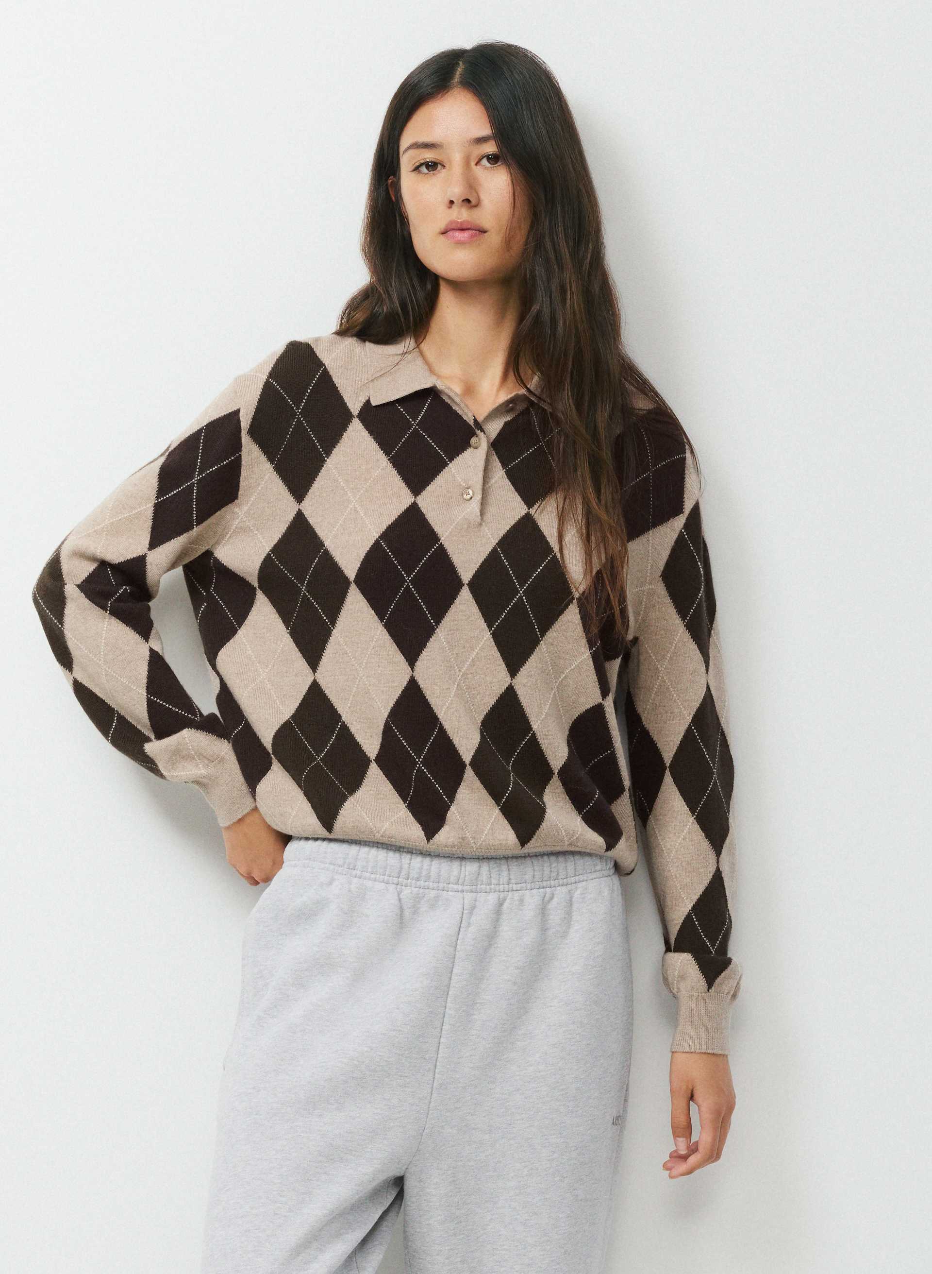 BARE MERINO WOOL ASPECT POLO SWEATER | Aritzia