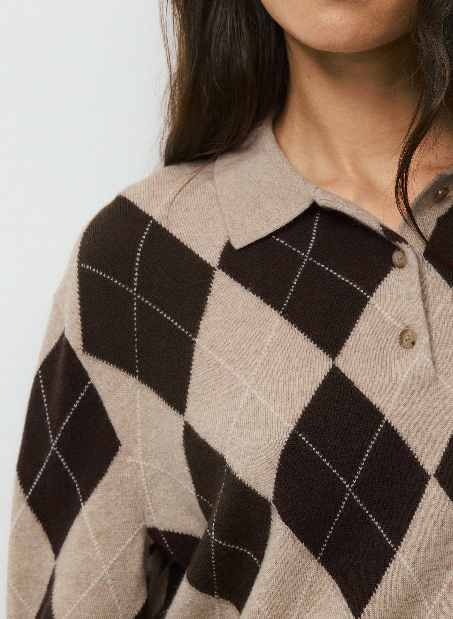 BARE MERINO WOOL ASPECT POLO SWEATER | Aritzia