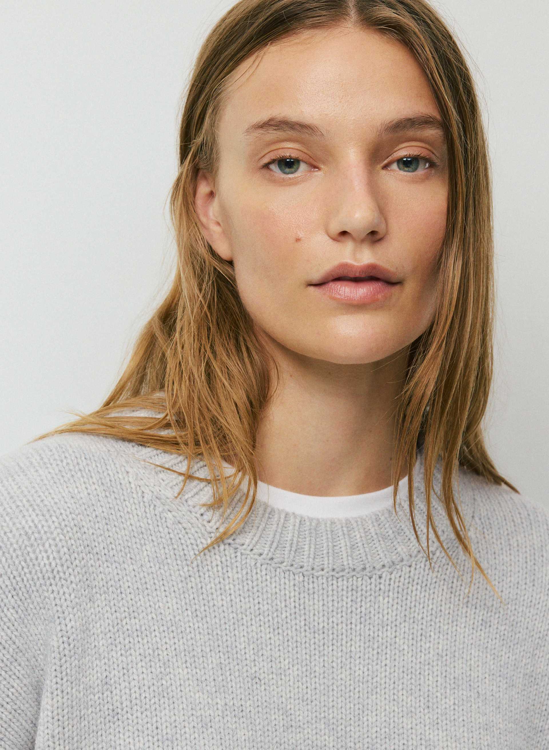PLUSH WOOL CASHMERE COMPILE SWEATER | Aritzia