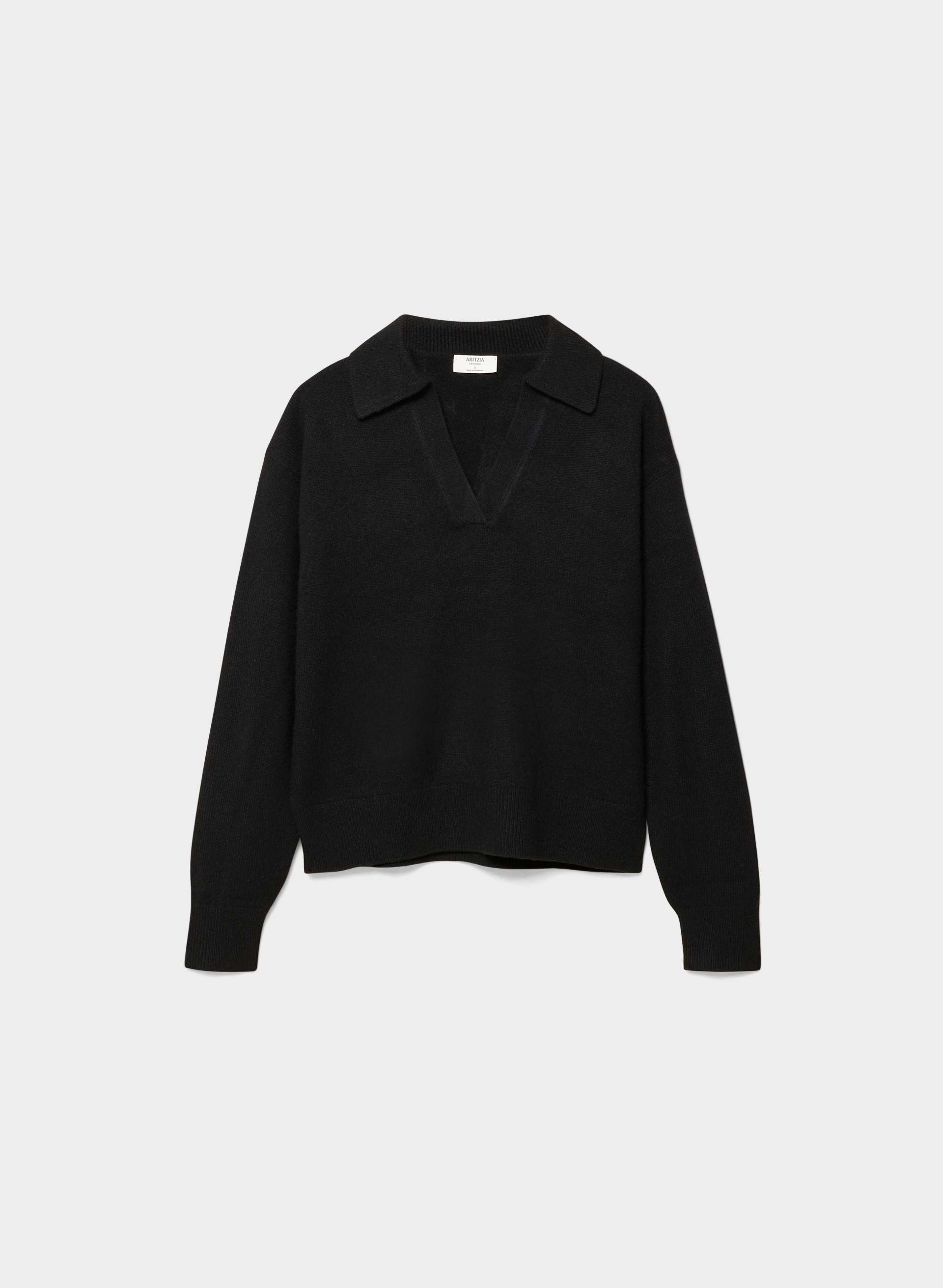 ESSENTIAL CASHMERE ADMIRE POLO SWEATER | Aritzia
