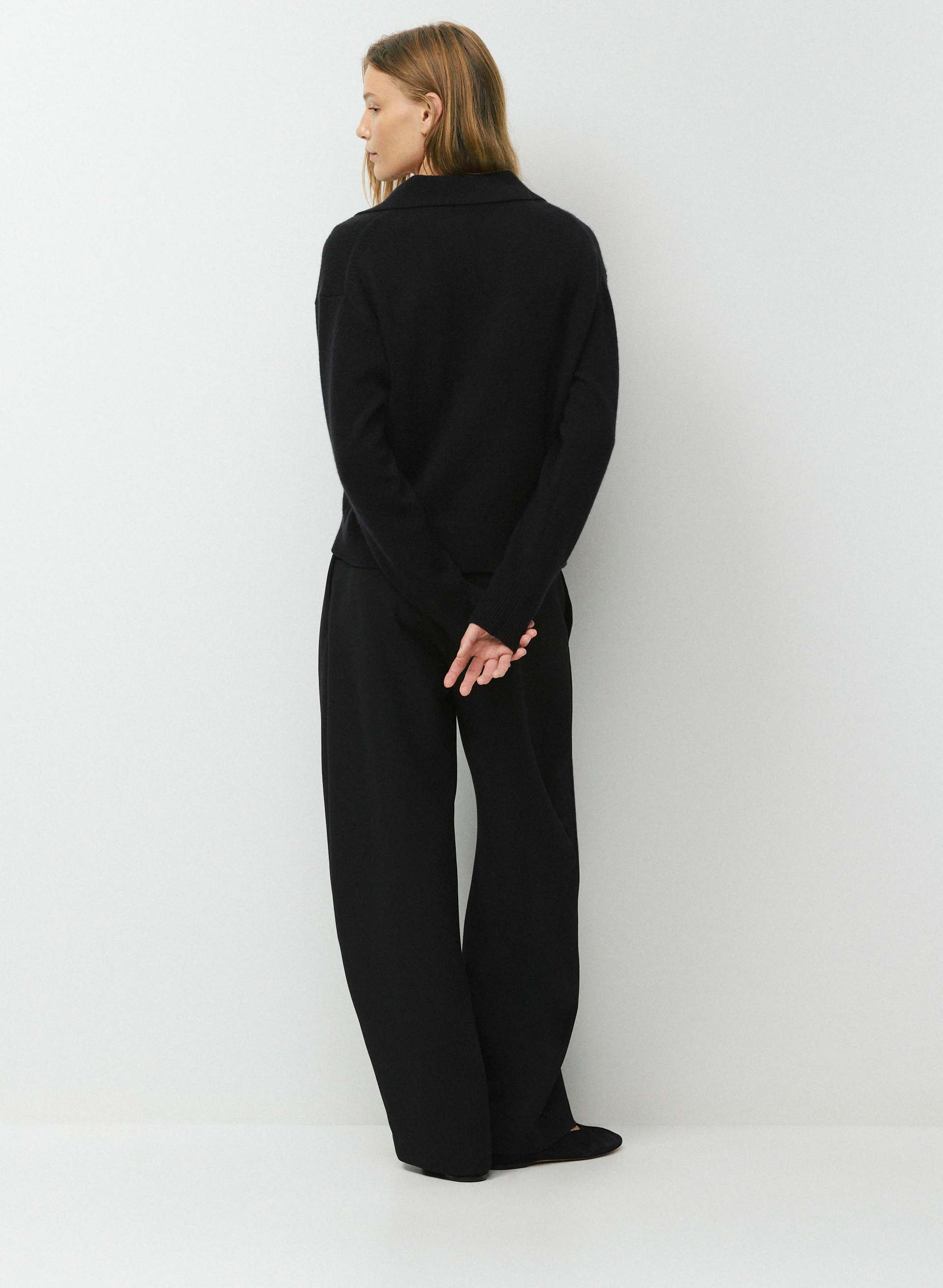 ESSENTIAL CASHMERE ADMIRE POLO SWEATER | Aritzia