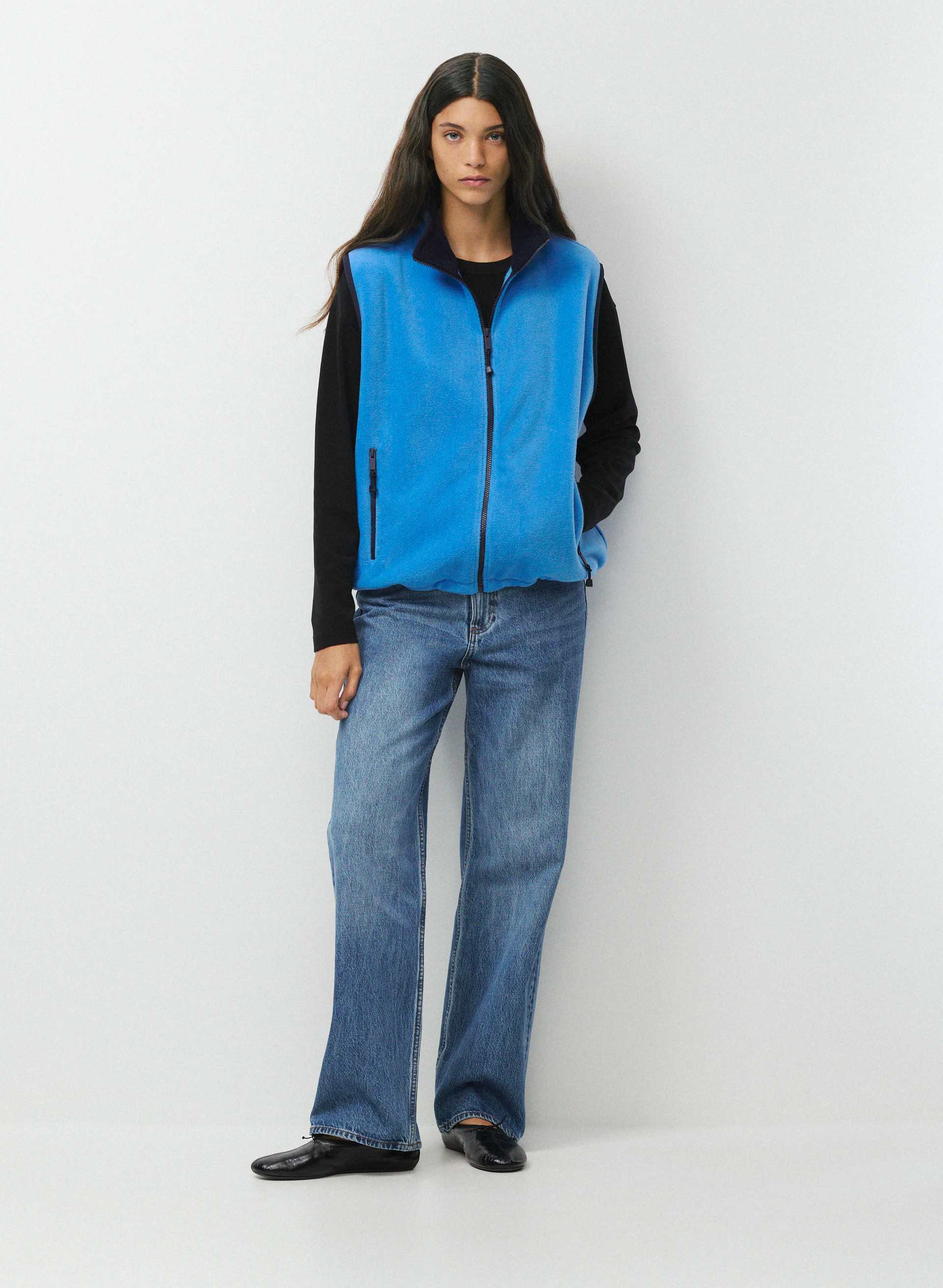 RIVERBEND VEST - BIGFOOT FLEECE - Oversized Bigfoot Fleece mockneck zip-up vest. 