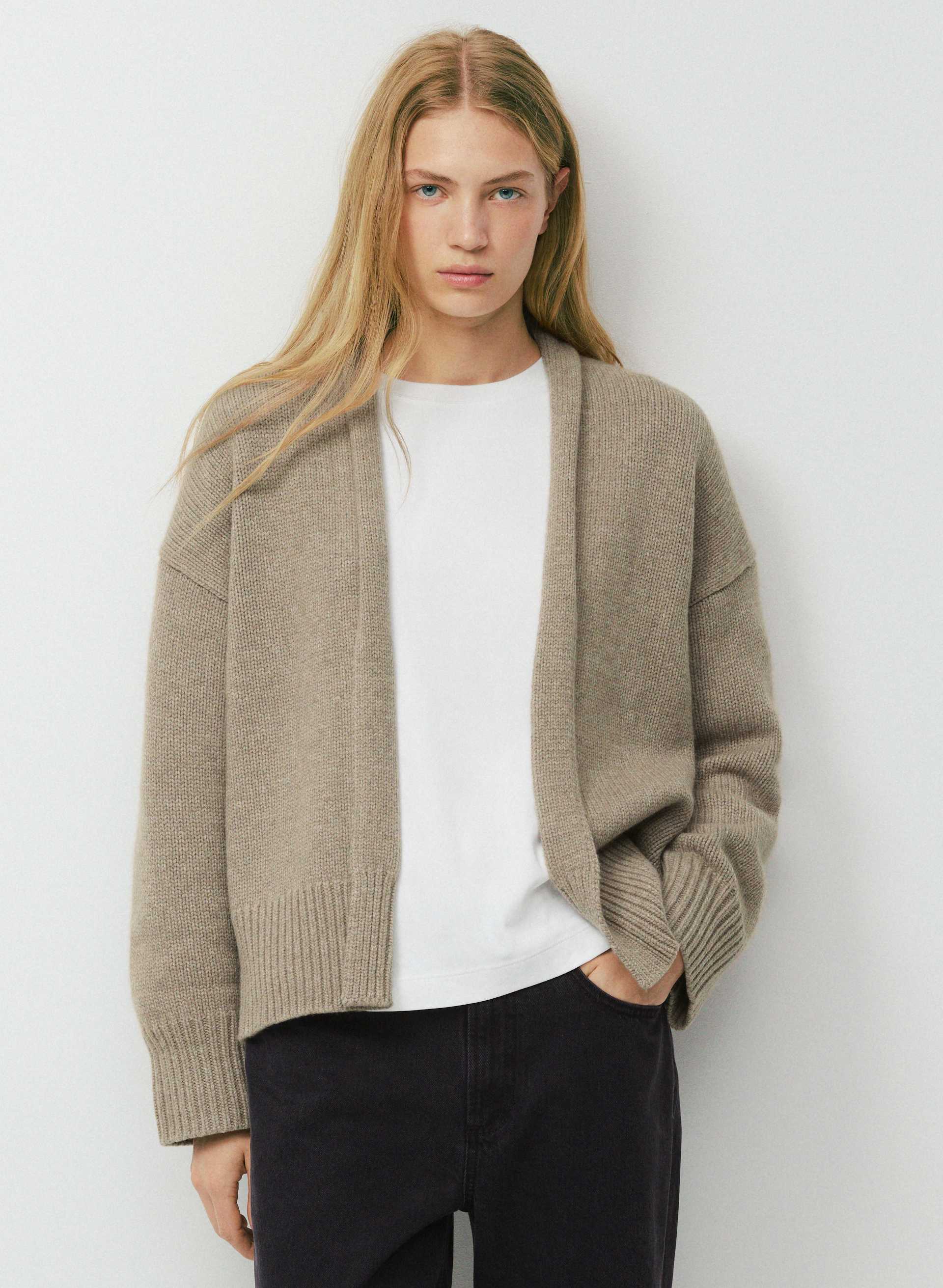 PLUSH WOOL CASHMERE DISPLAY CARDIGAN | Aritzia