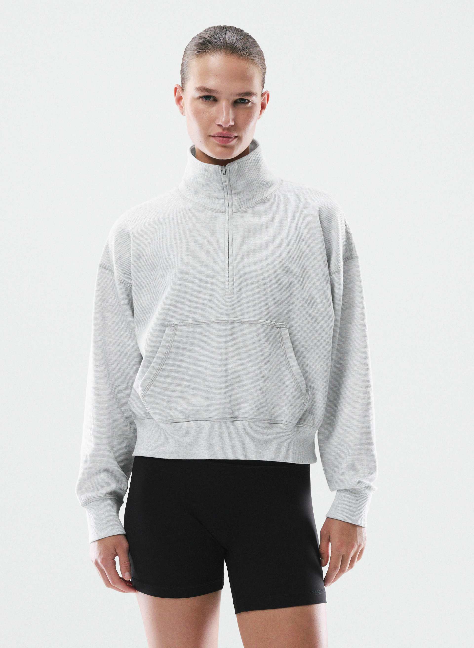★CAB KNITWEAR USMA スウェット 霜降りグレー Lサイズ★ Wafflex Karma Sweater | Aritzia US