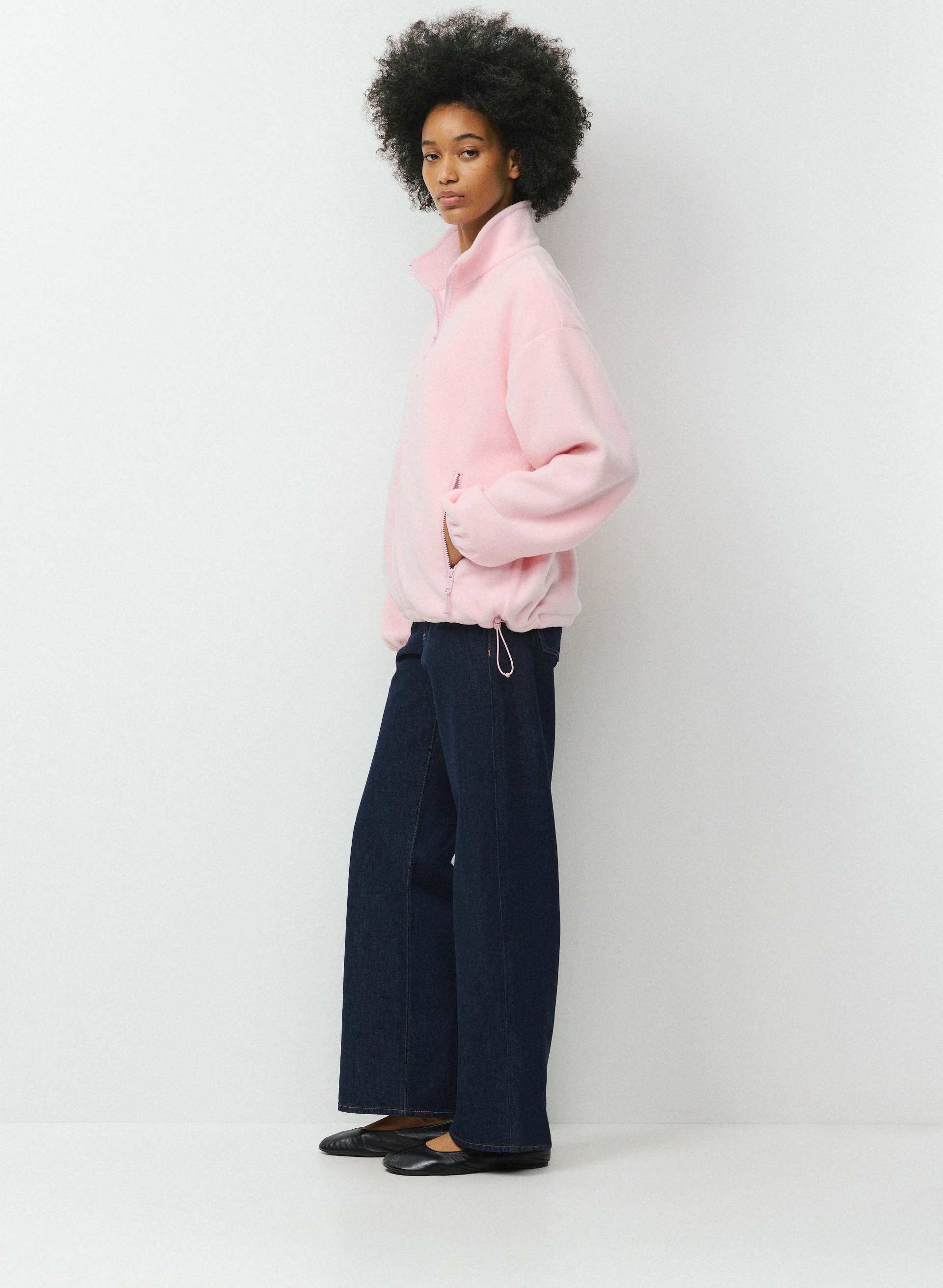 プリーツプリーズa-poc softハイネック Outlook Zip Mockneck - Bigfoot Fleece | Aritzia US