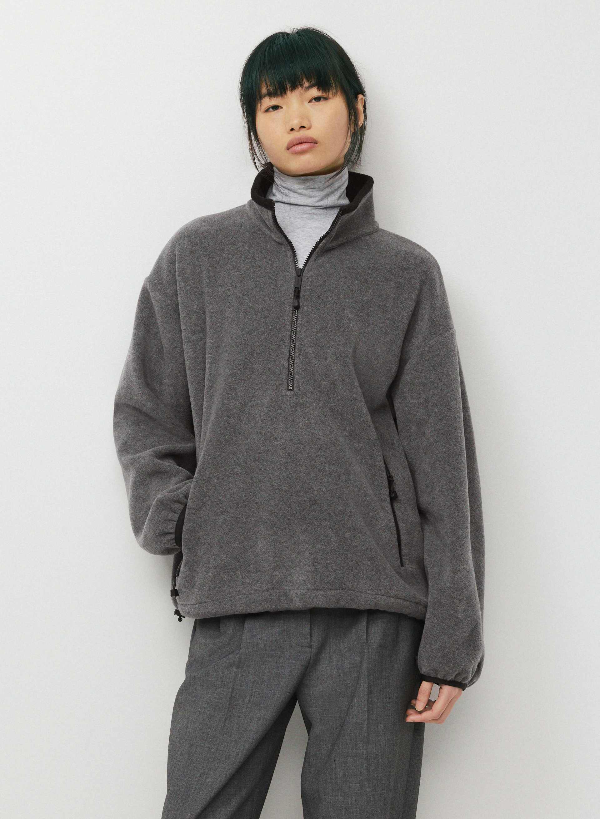 MELLOW 1/2 ZIP - BIGFOOT FLEECE - Oversized Bigfoot Fleece half-zip mockneck. 