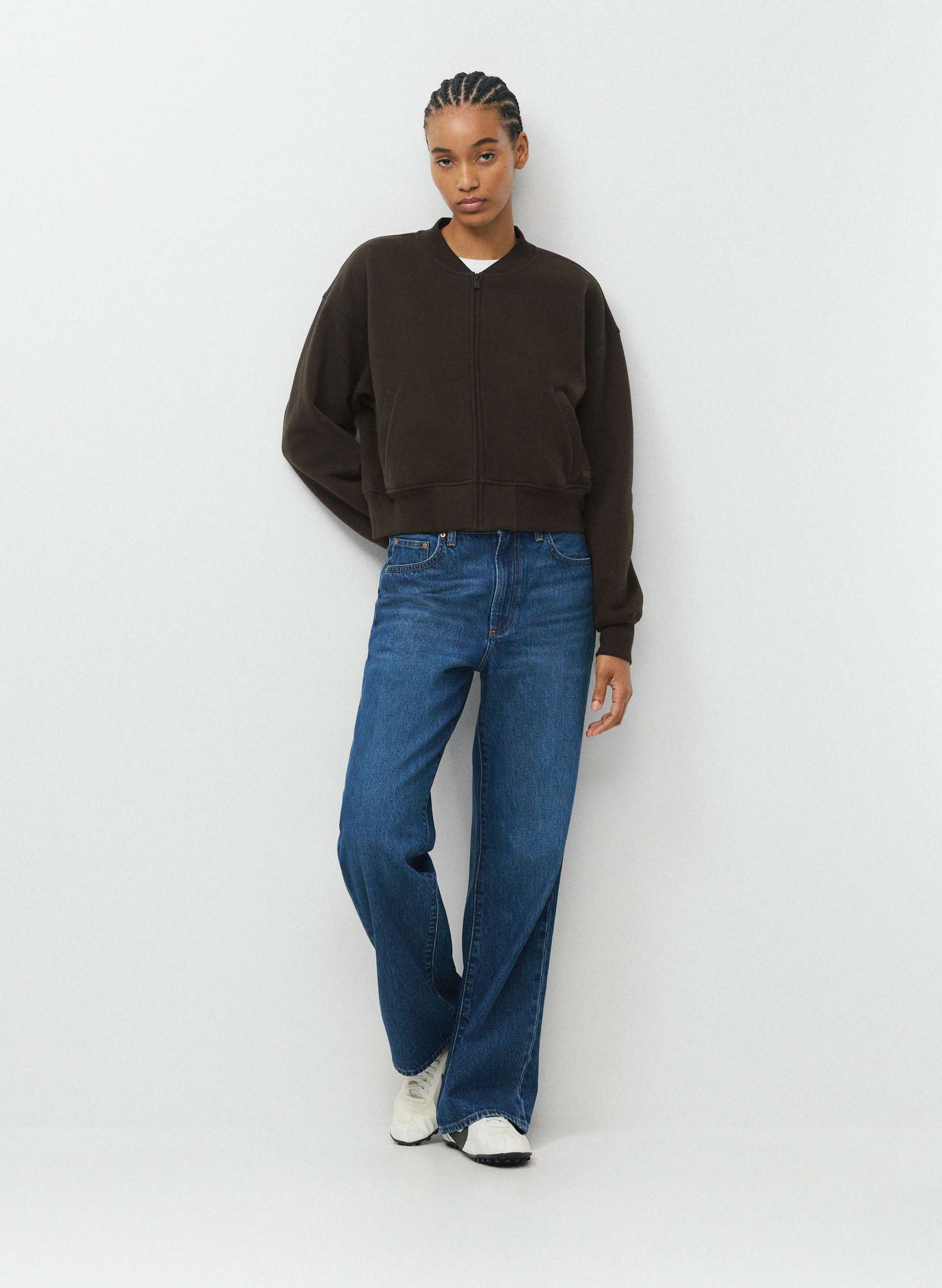 COZY SWEATFLEECE BOYFRIEND BOMBER | Aritzia