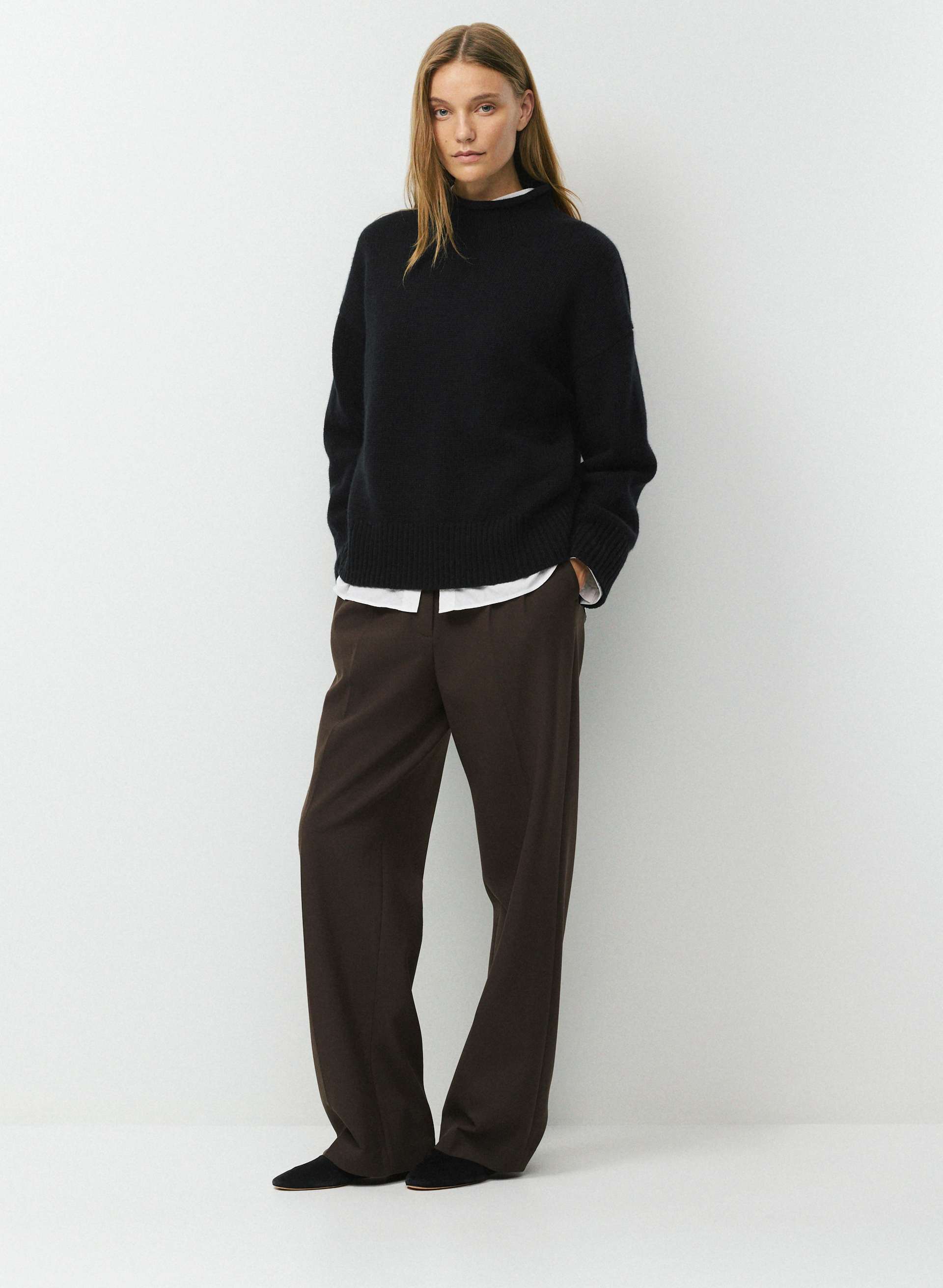PLUSH WOOL CASHMERE AFFILIATE FUNNEL NECK | Aritzia