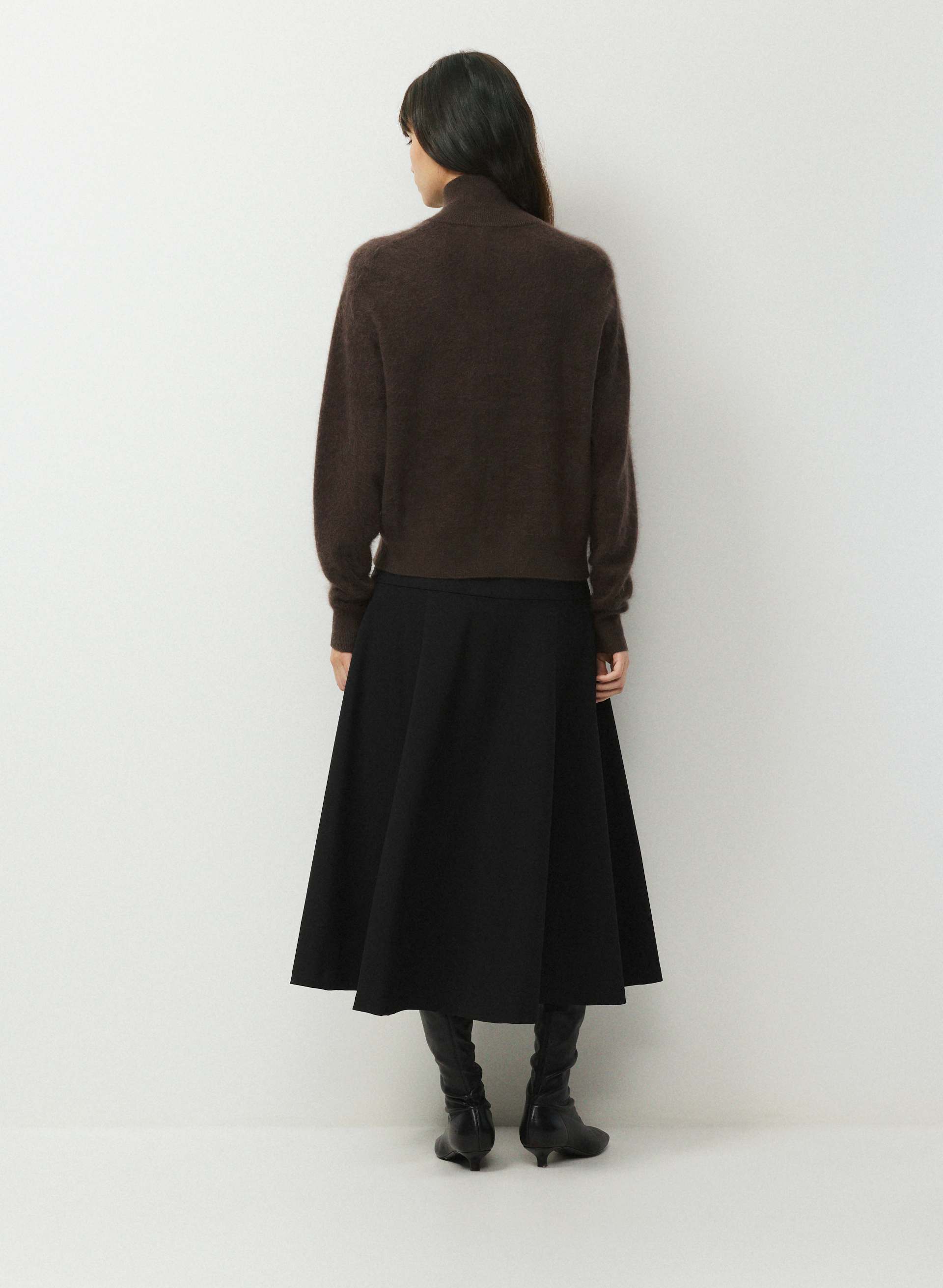 BRUSHED WOOL CASHMERE DIORAMA ZIP-UP | Aritzia