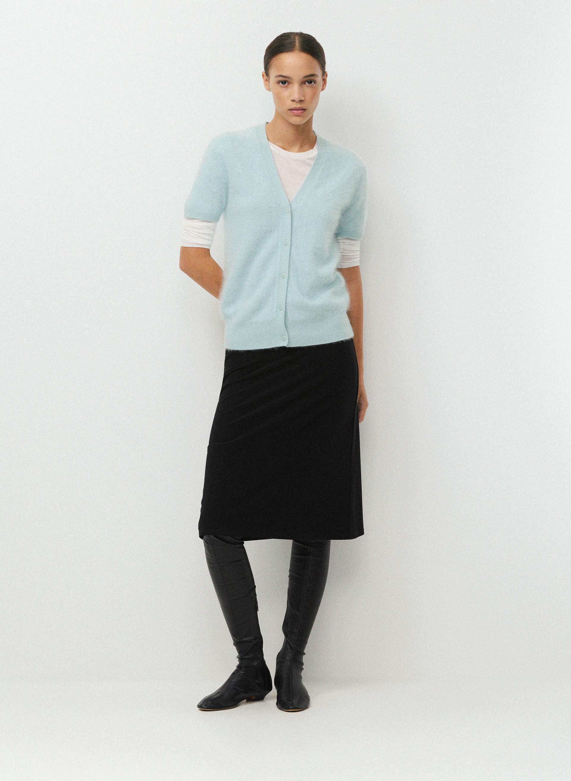 BRUSHED WOOL CASHMERE ALTRUIST CARDIGAN | Aritzia