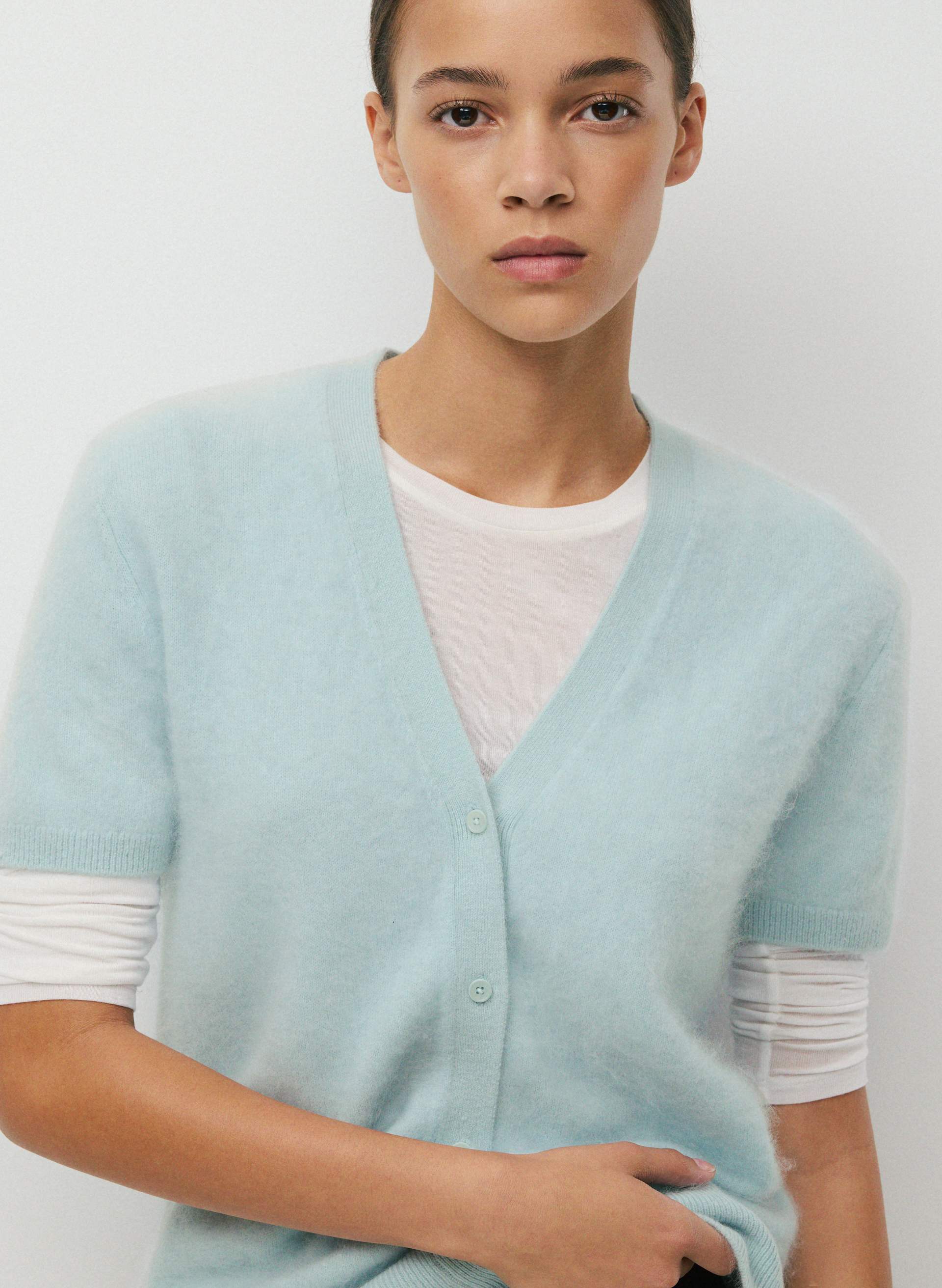 BRUSHED WOOL CASHMERE ALTRUIST CARDIGAN | Aritzia