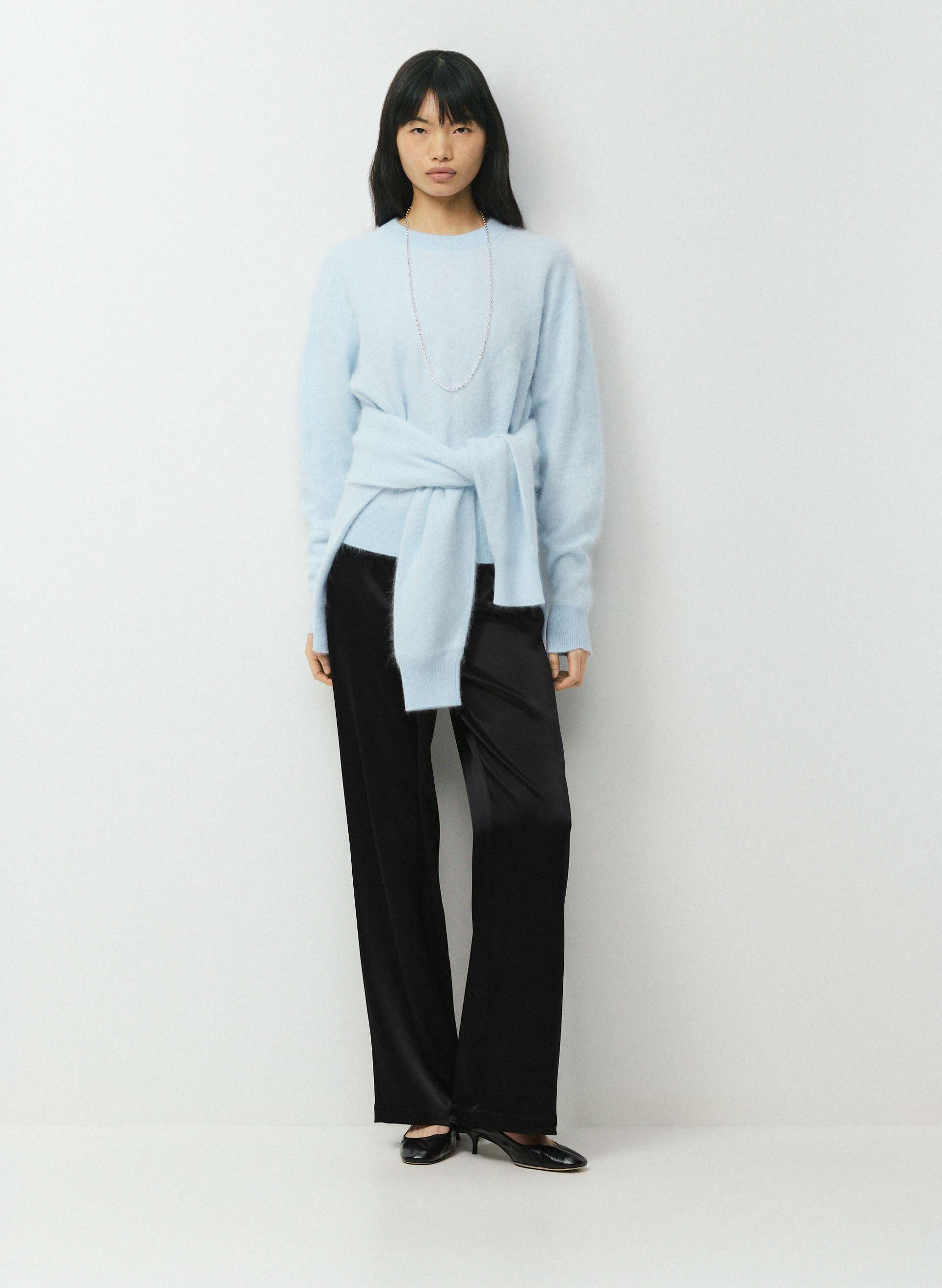 BRUSHED WOOL CASHMERE RELIC SWEATER | Aritzia