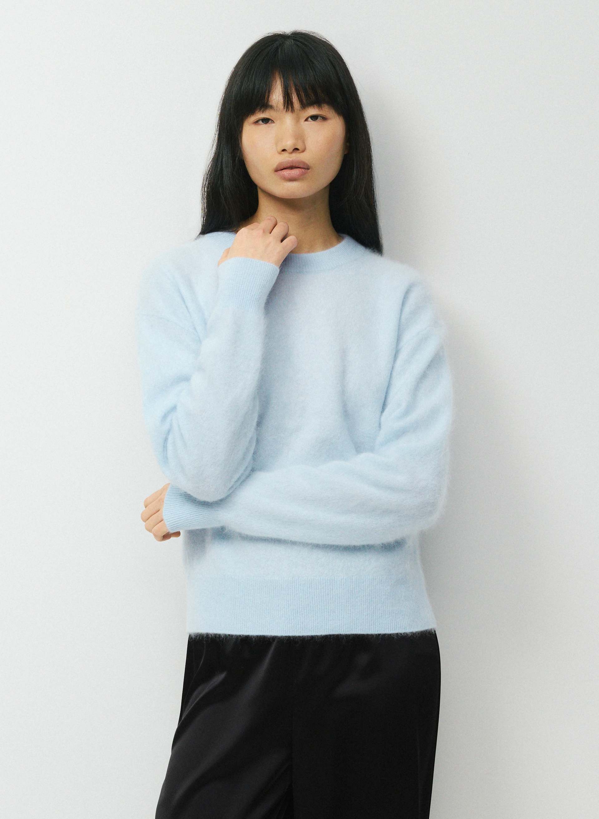 BRUSHED WOOL CASHMERE RELIC SWEATER | Aritzia