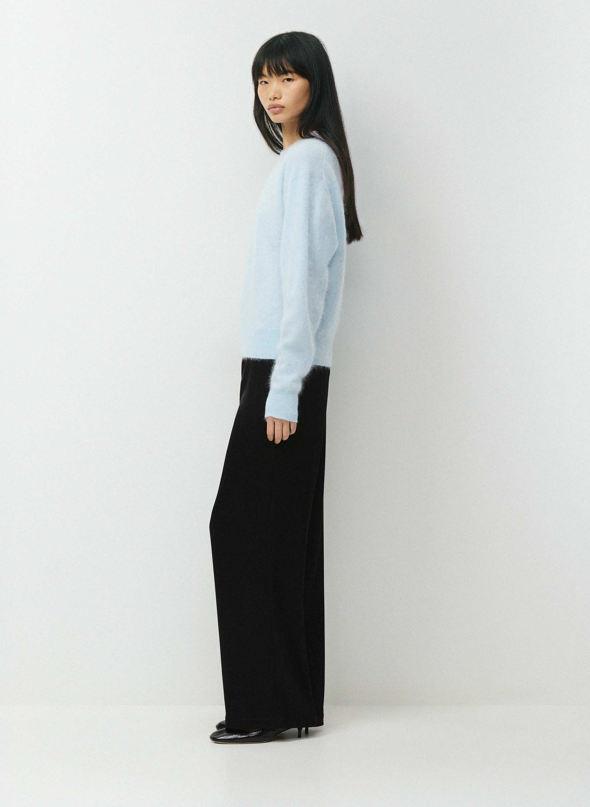 BRUSHED WOOL CASHMERE RELIC SWEATER | Aritzia