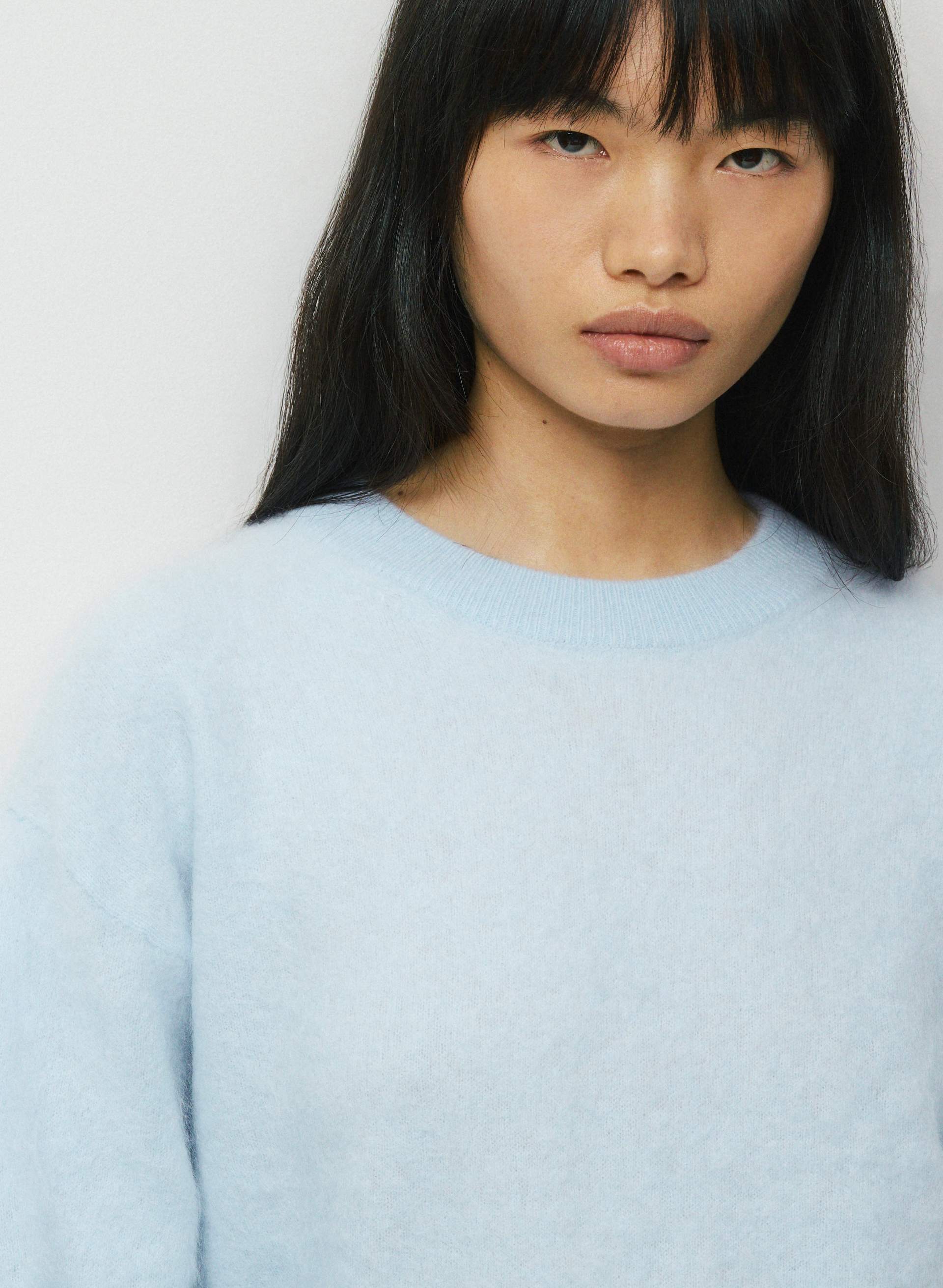BRUSHED WOOL CASHMERE RELIC SWEATER | Aritzia