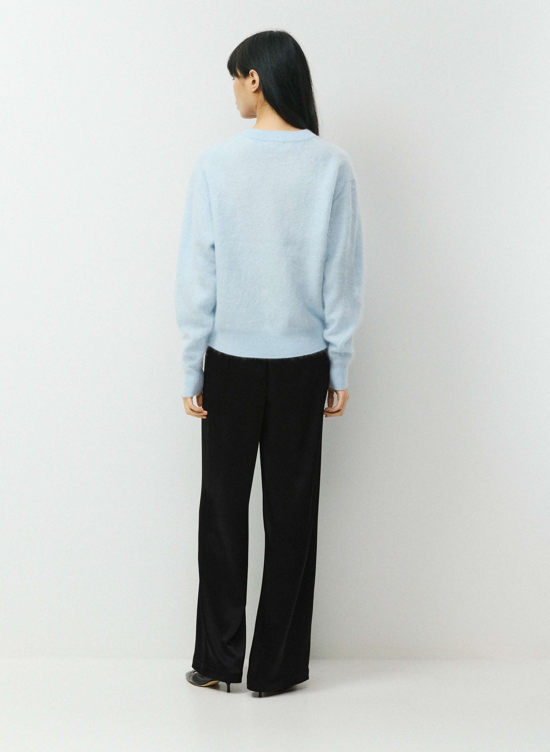 BRUSHED WOOL CASHMERE RELIC SWEATER | Aritzia