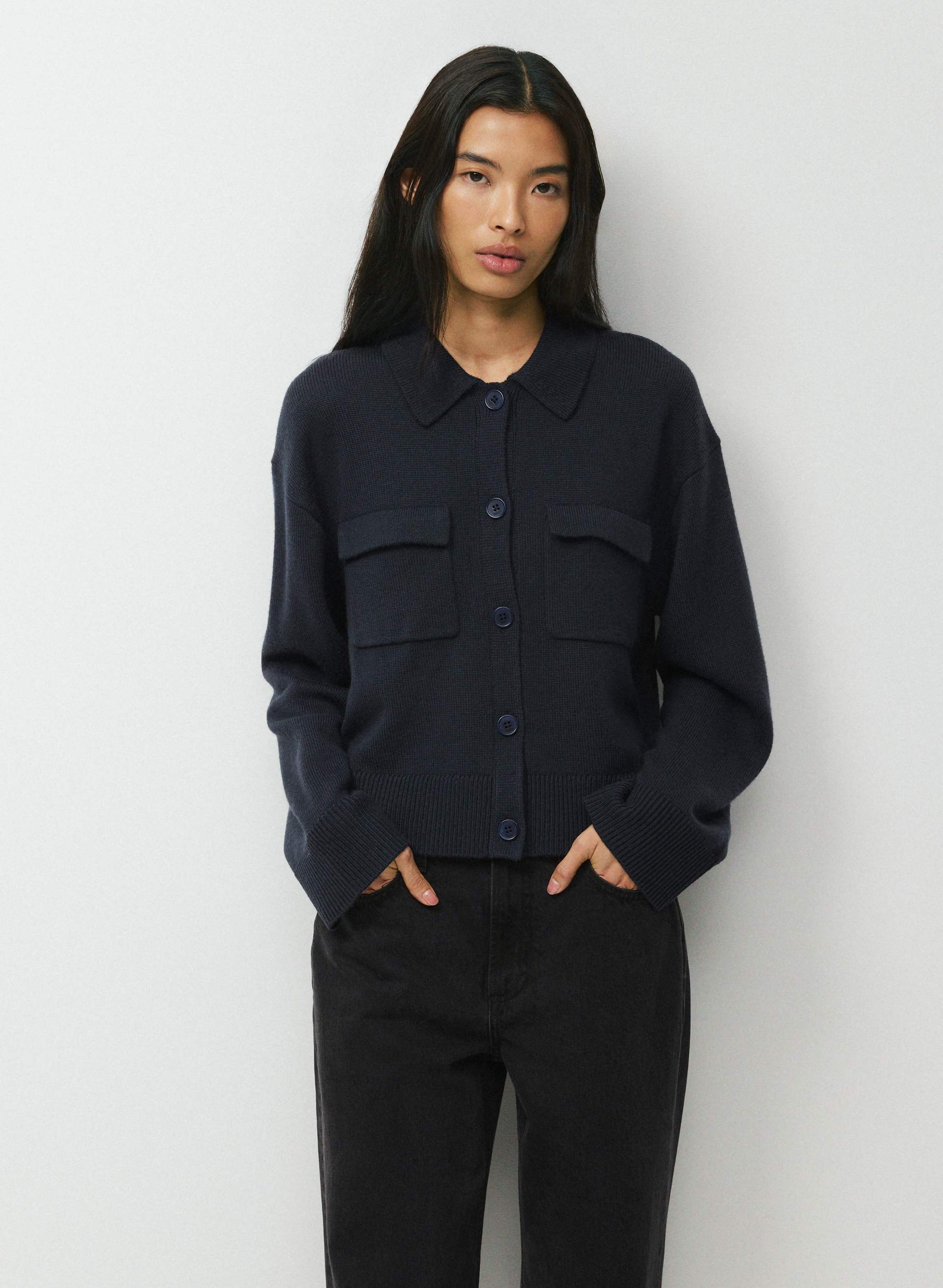 ESSENTIAL MERINO WOOL OBSERVE CARDIGAN | Aritzia