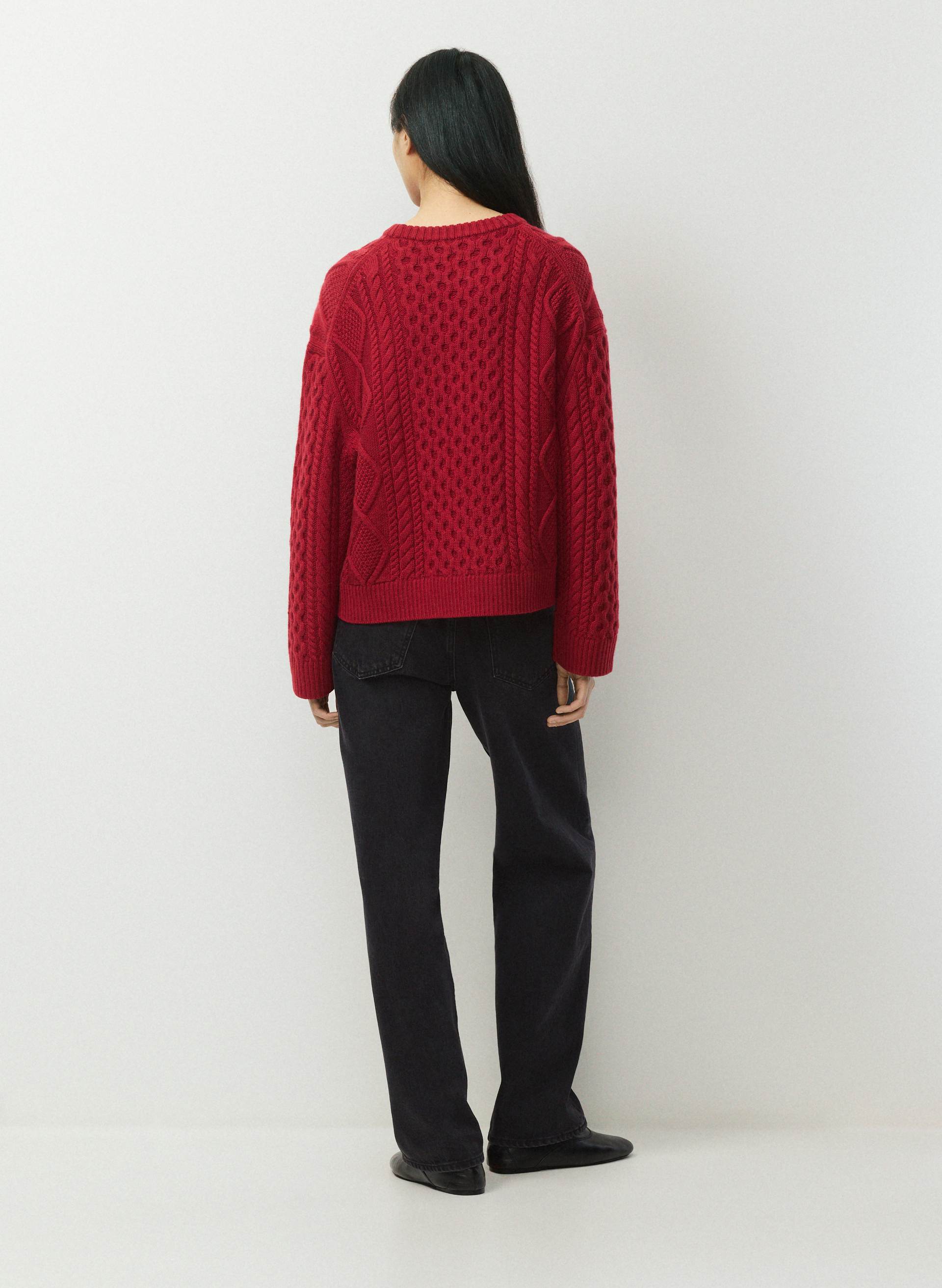 CABLE KNIT MERINO WOOL INTERPRET SWEATER | Aritzia