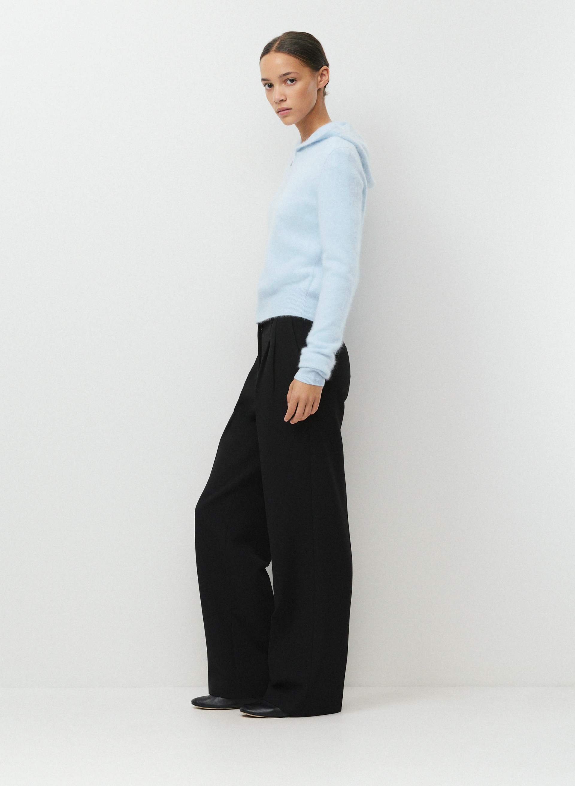BRUSHED WOOL CASHMERE IDYLLIC ZIP HOODIE | Aritzia